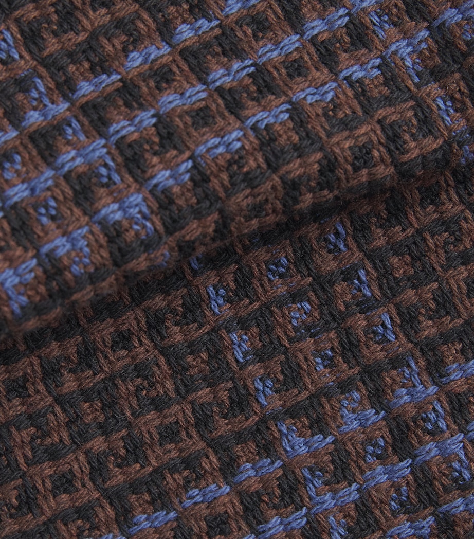 Cotton-Blend Skate Check Whiting Overshirt BROWN / BLUE Image 5