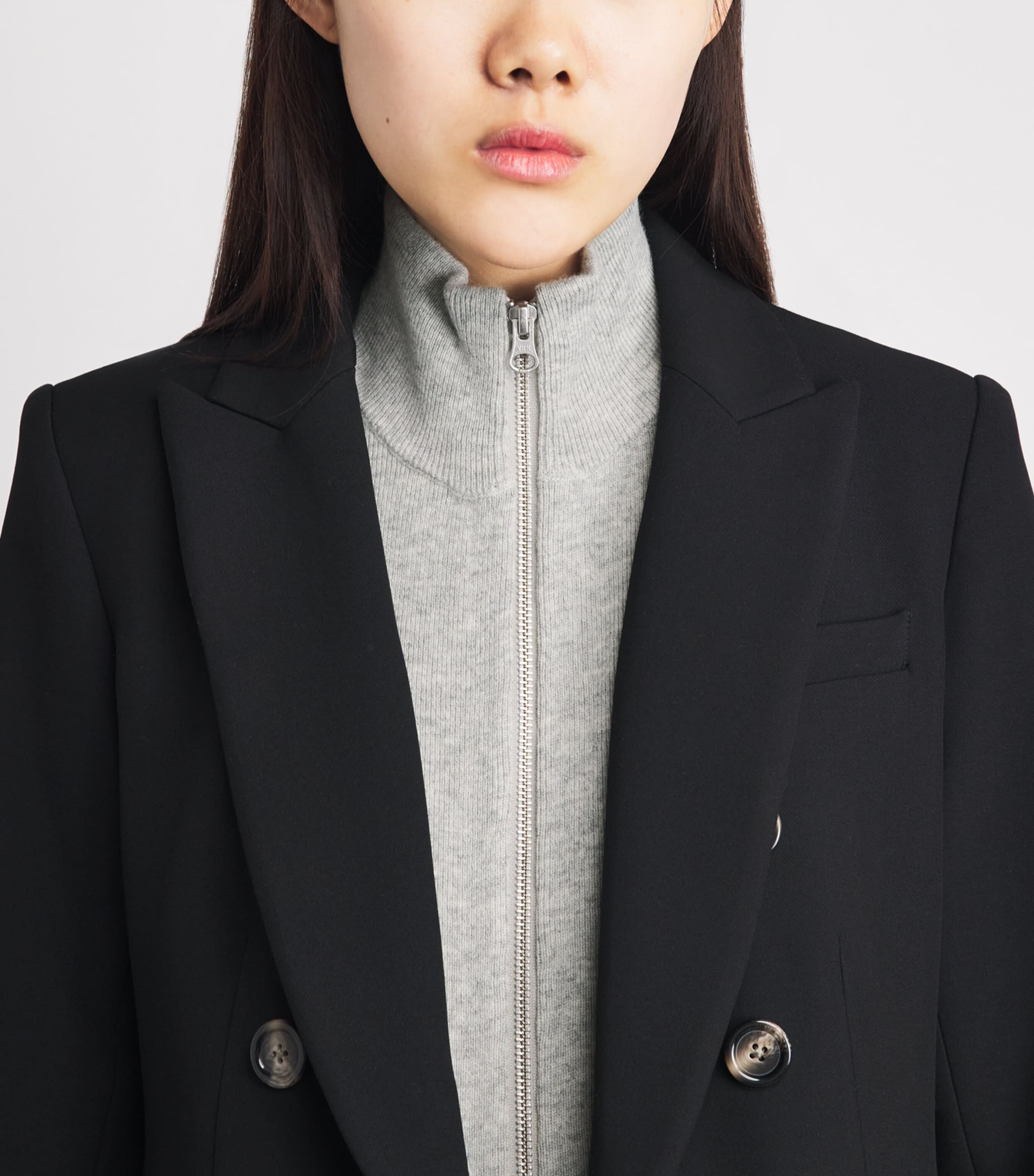 Veronica Beard Wool-Cashmere Dickey Scarf Gry Image 3