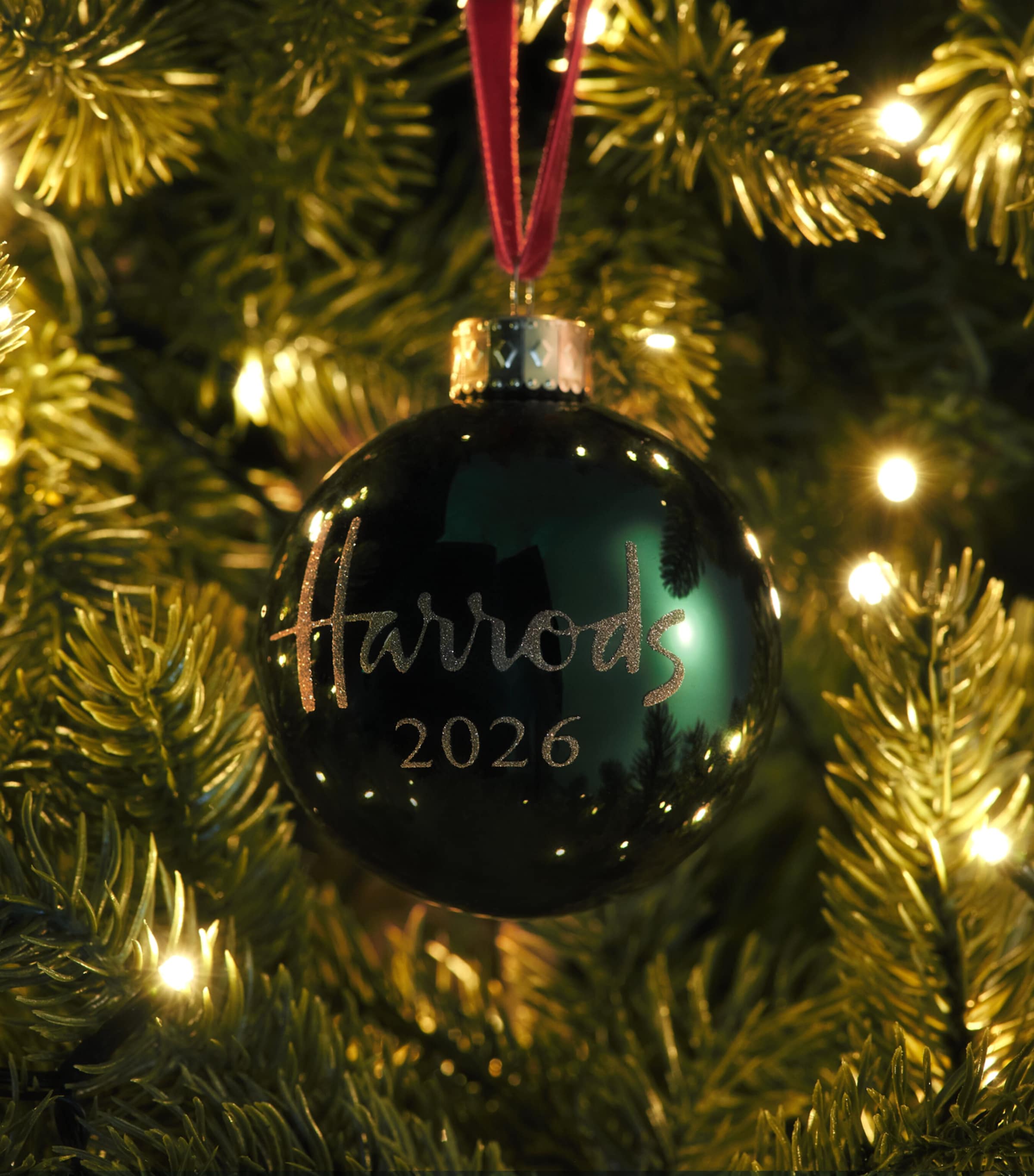 Harrods 2026 Year Bauble Green Image 2