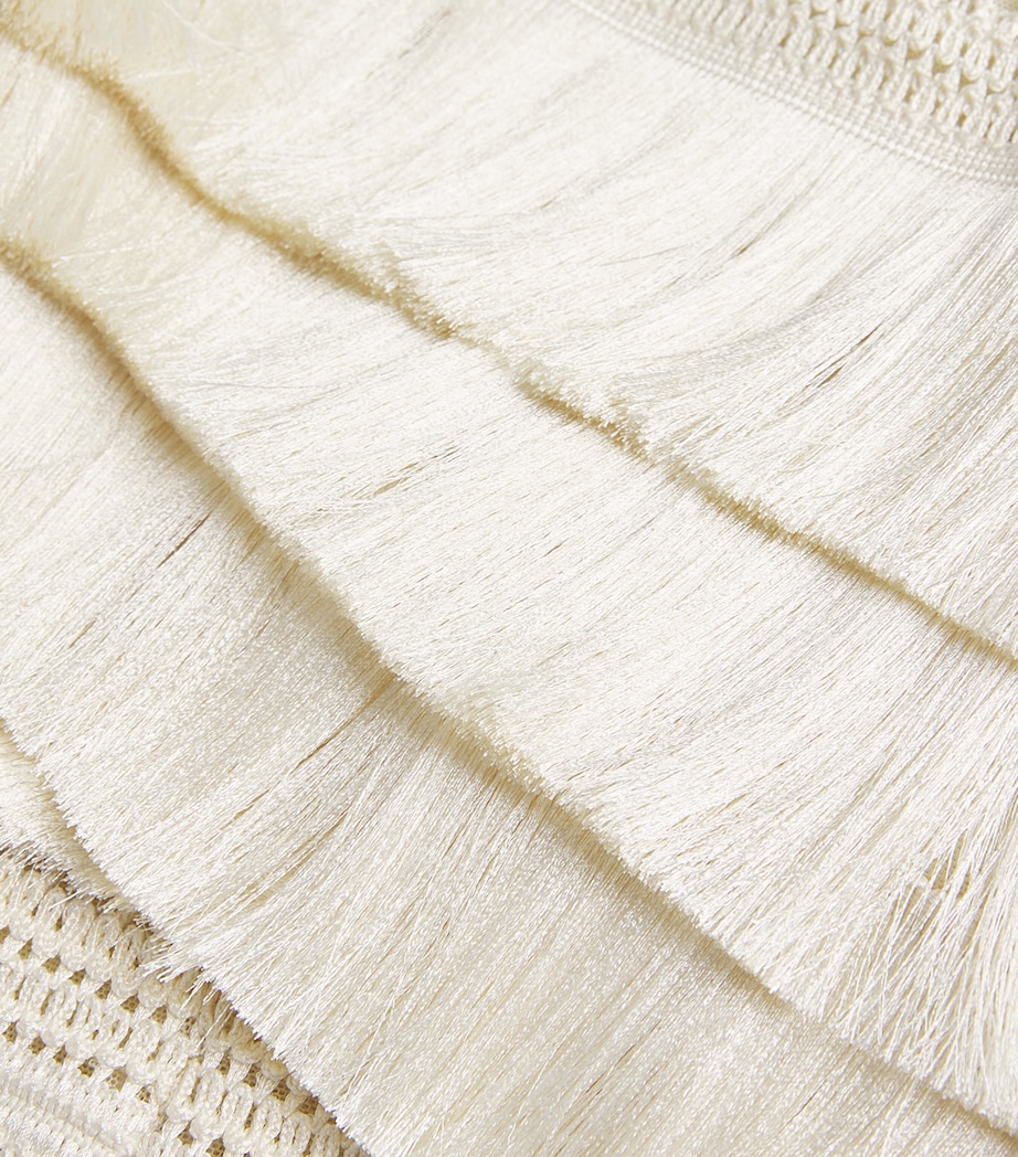 Radiant Fringe Mini Dress OFF WHITE Image 6