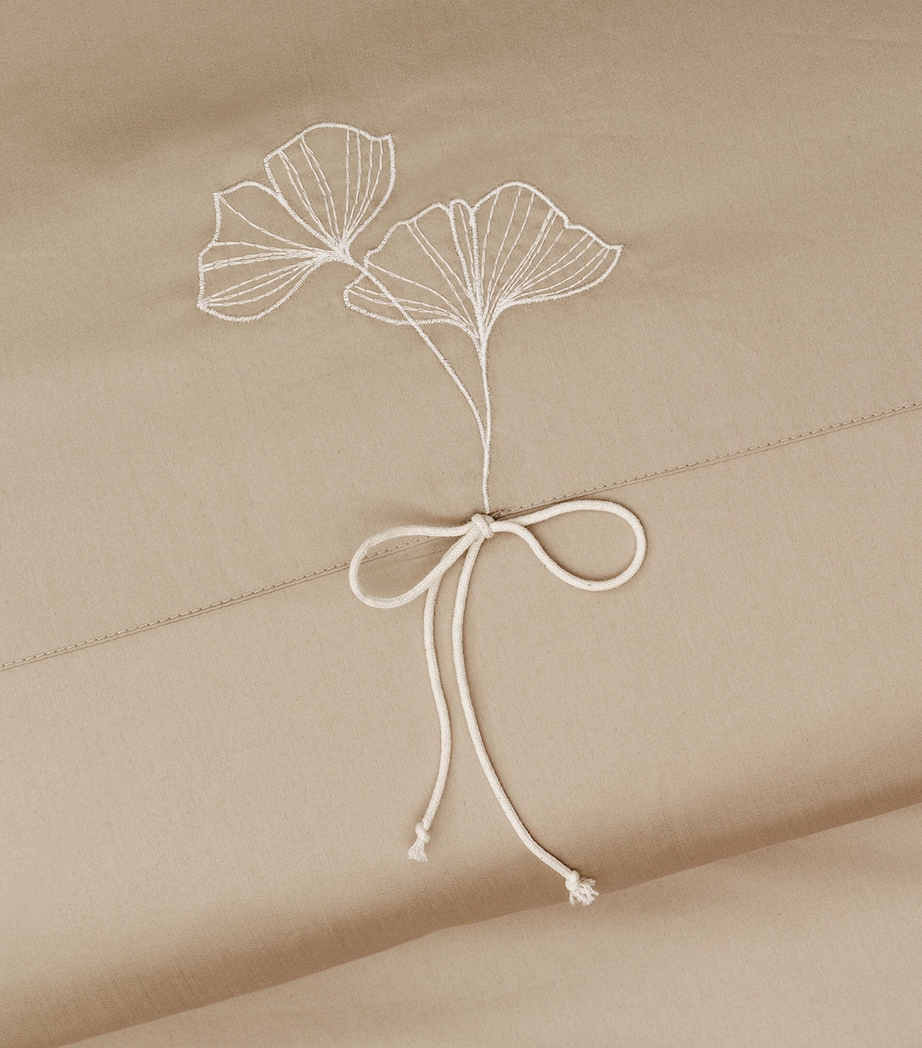 Organic Cotton Core Blossom Super King Duvet Cover (260cm x 240cm) FLAX Image 2