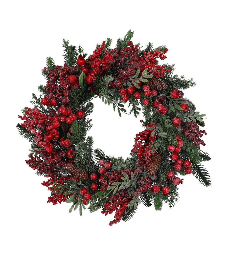 Harrods Red Berries Wreath Red/green Image 1