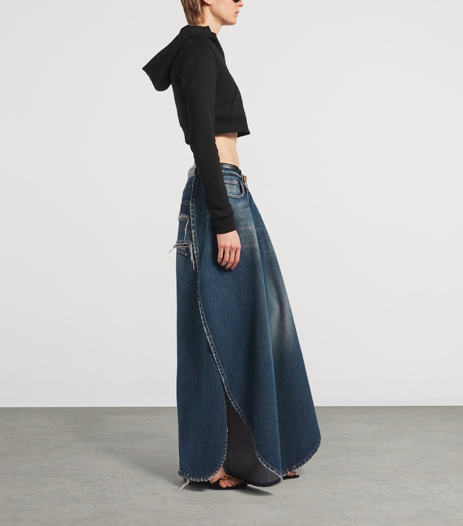 Balenciaga Womens Cropped Zip-Up Hoodie Image 4