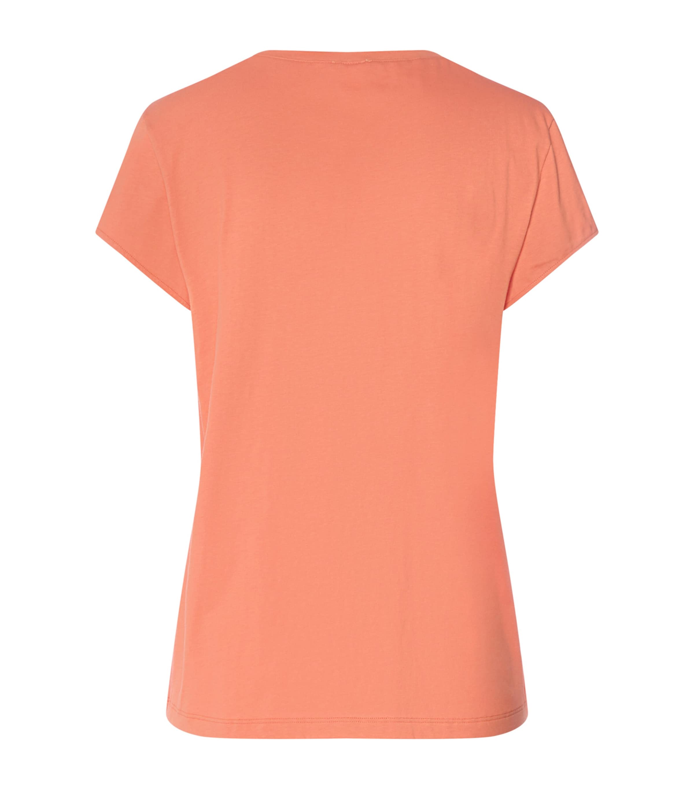 Hanro Womens Organic Cotton V-Neck T-Shirt Light Carnelian Image 5