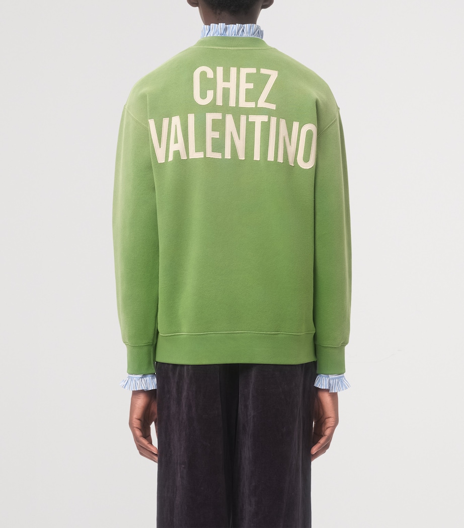 Valentino Garavani Mens Cotton-Jersey Printed Sweatshirt Image 5