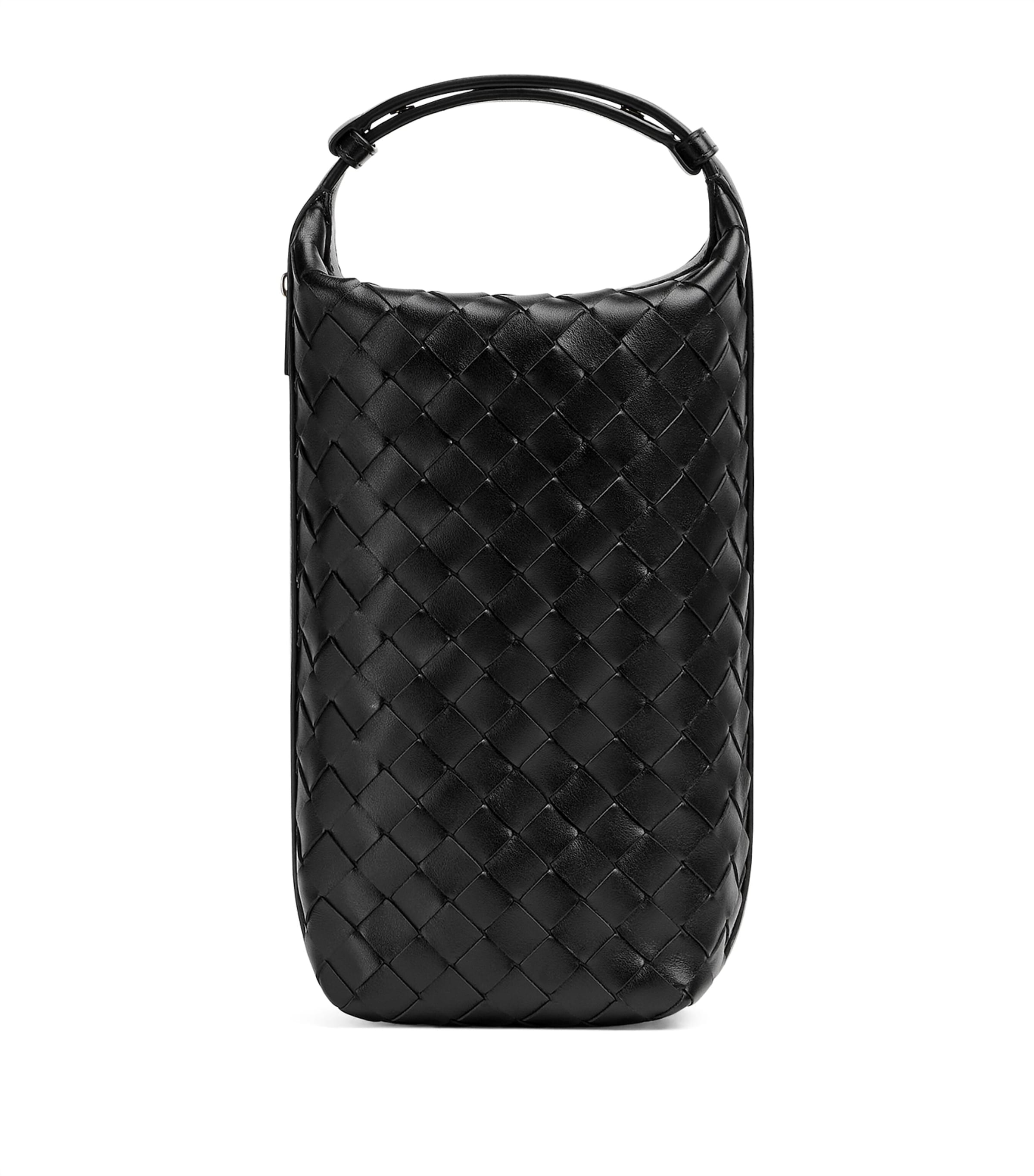Bottega Veneta Calfskin Intrecciato Pouch In Grey