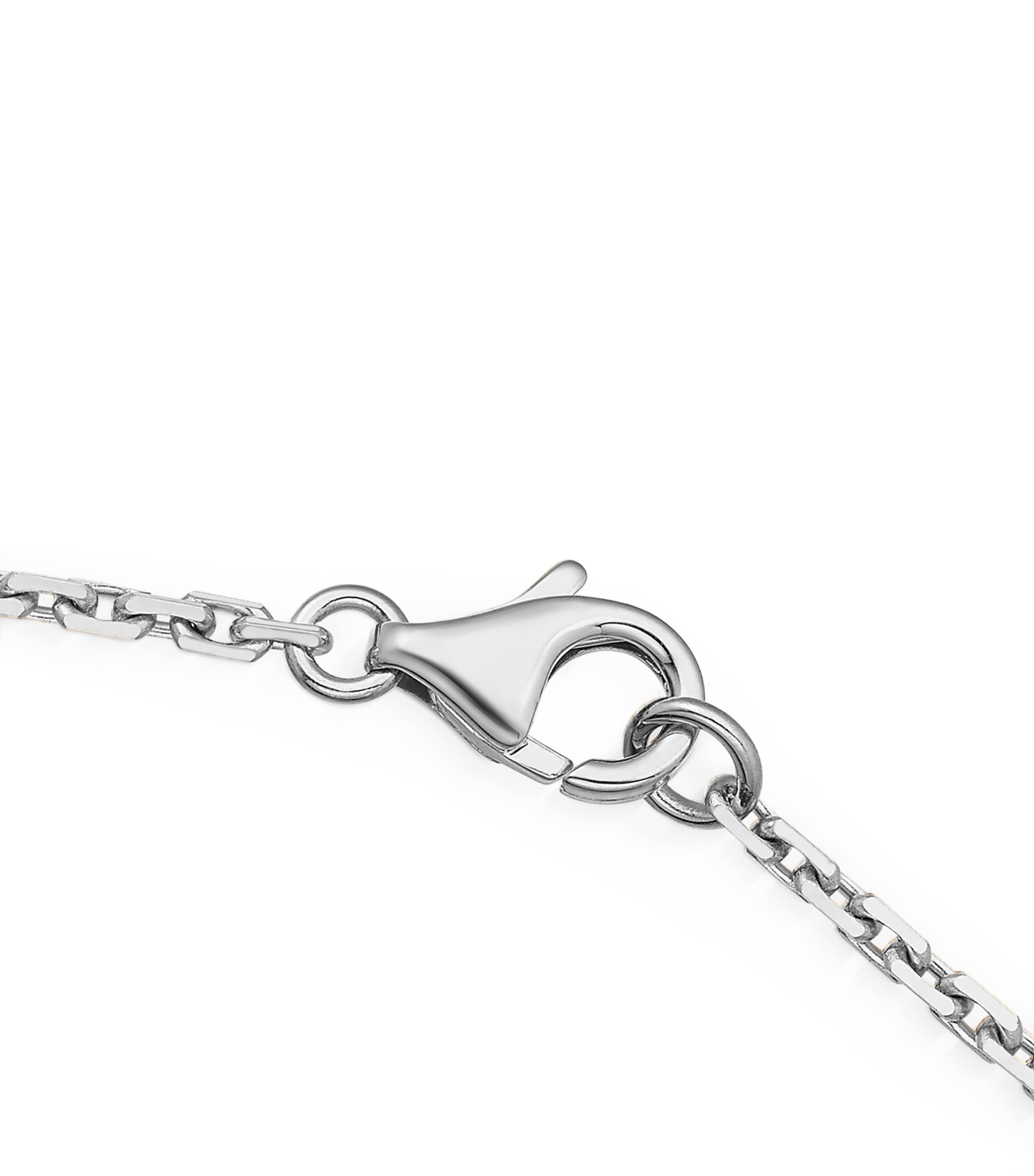 White Gold and Diamond LOVE Necklace WHITE GOLD Image 6