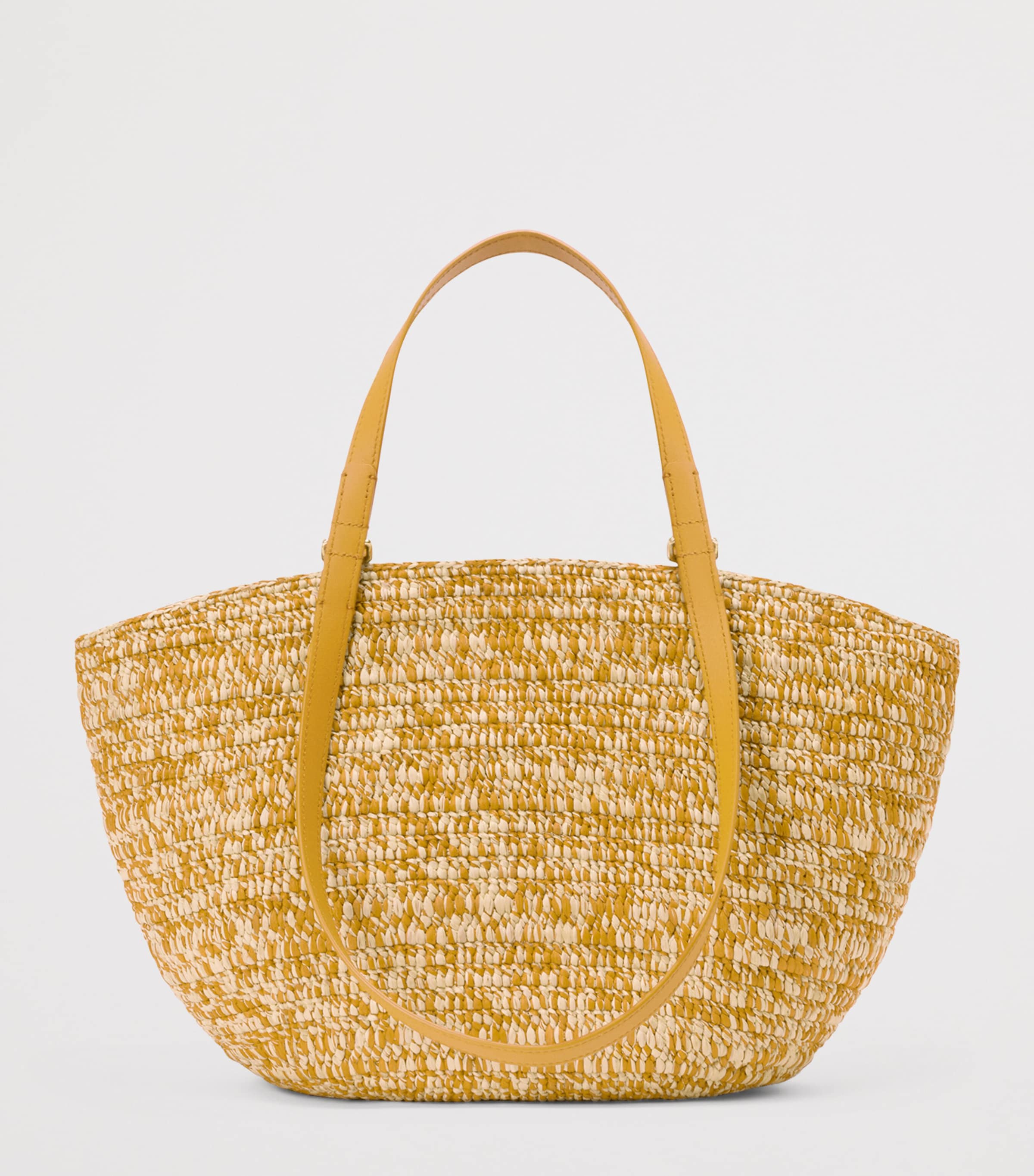 LOEWE x Paula’s Ibiza Medium Raffia Eclipse Basket Bag Mustard Image 5