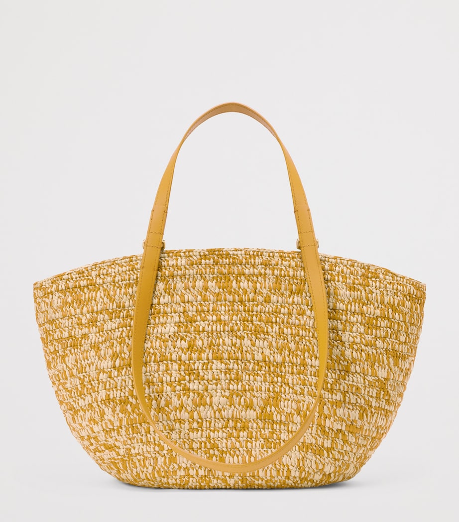 LOEWE x Paula’s Ibiza Medium Raffia Eclipse Basket Bag Mustard Image 5