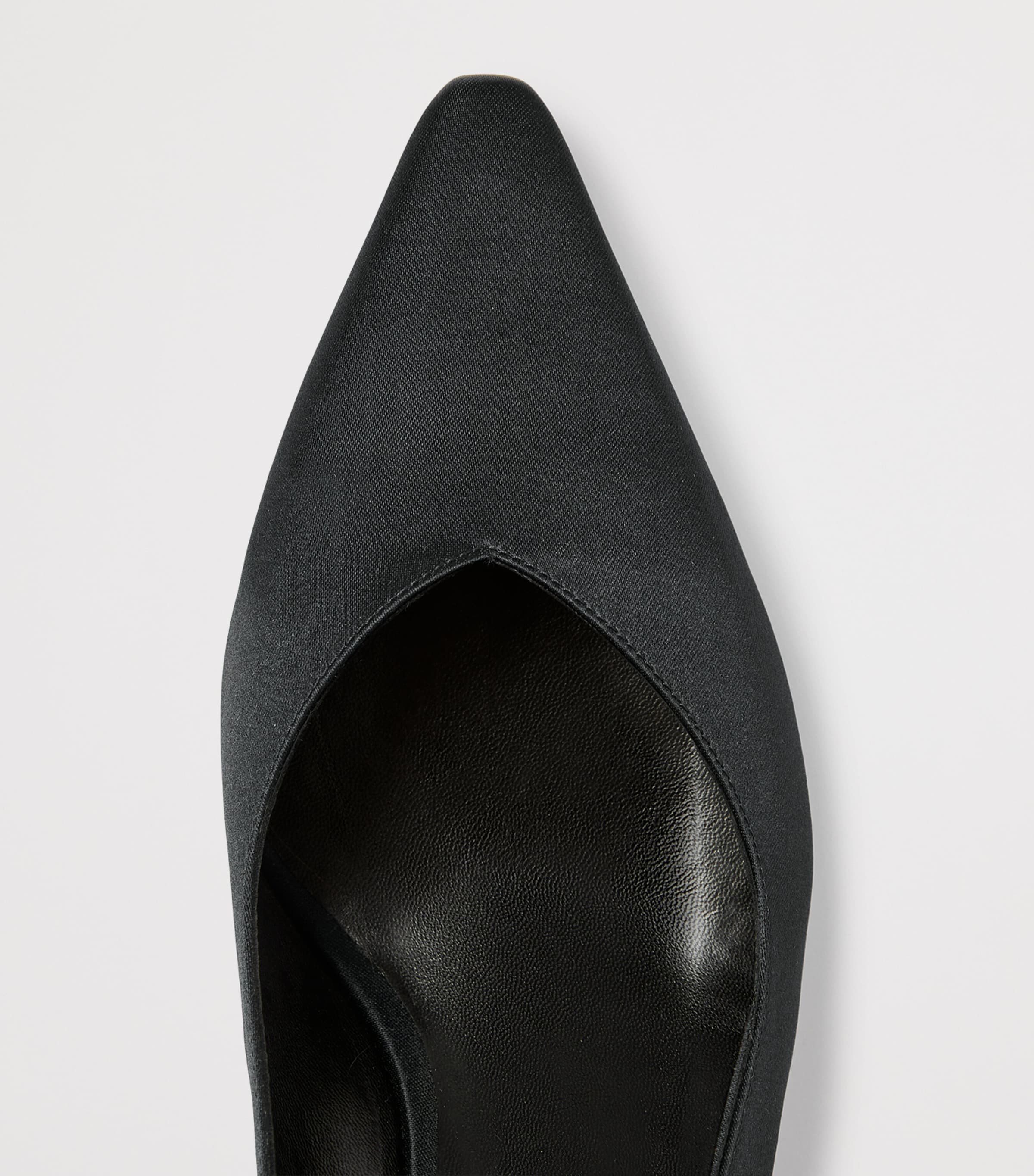Satin Slingback Pumps 50 BLACK Image 4