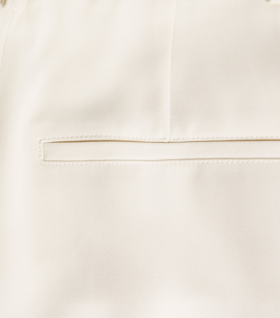 Theory Womens Admiral Crepe Wide-Leg Trousers Rice Image 6
