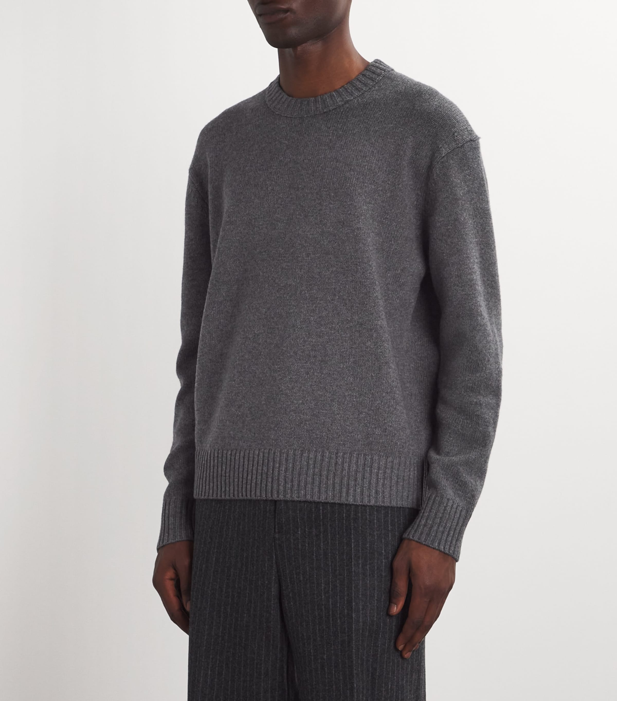 Wool-Cashmere Sweater LIGHT GREY MELANGE Image 3