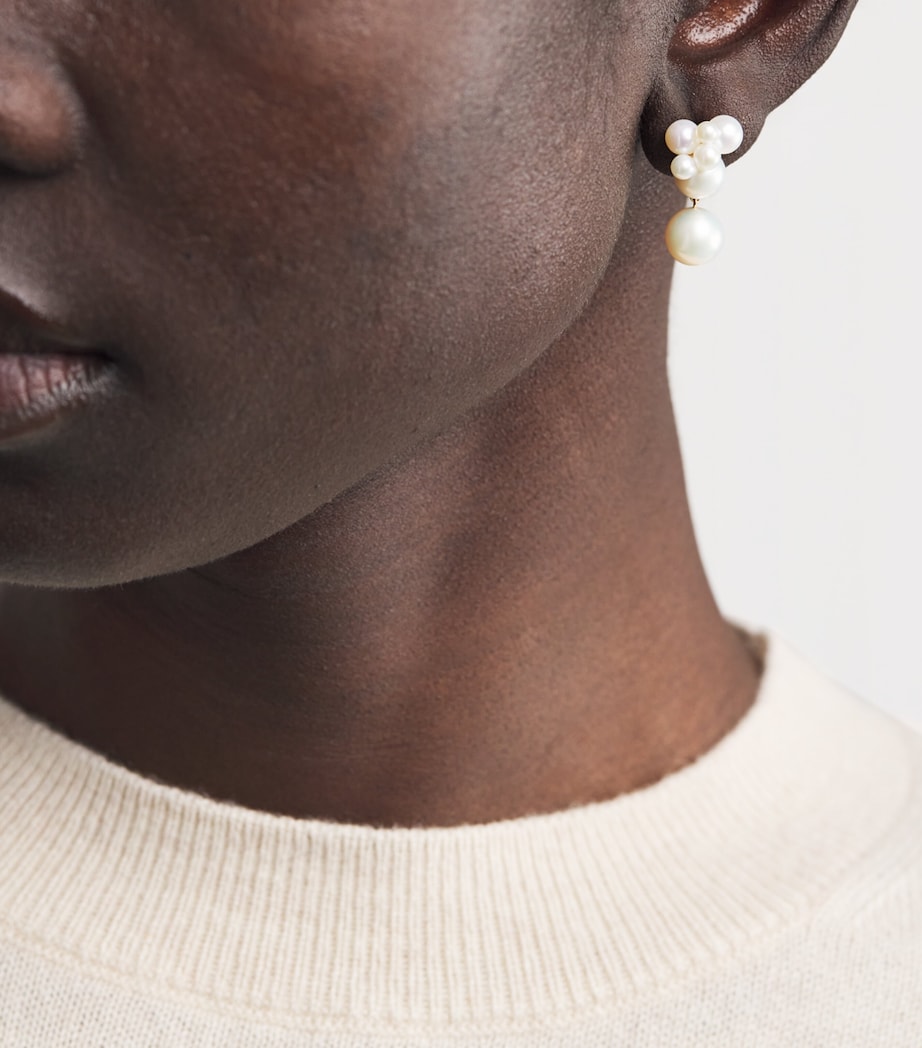 Yellow Gold and Pearl Bisou Perle Single Earring YELLOW GOLD Image 2