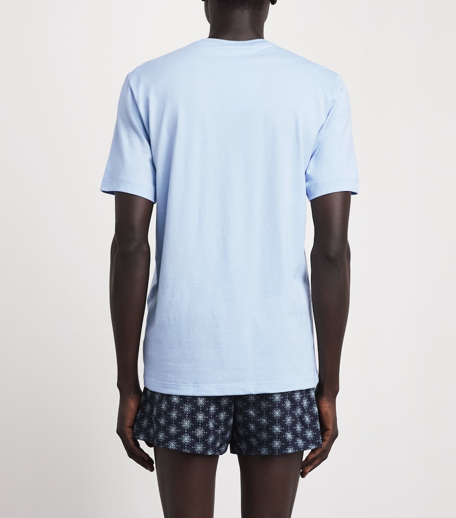 Hanro Mens Cotton Night & Day T-Shirt Cashmere B Image 5