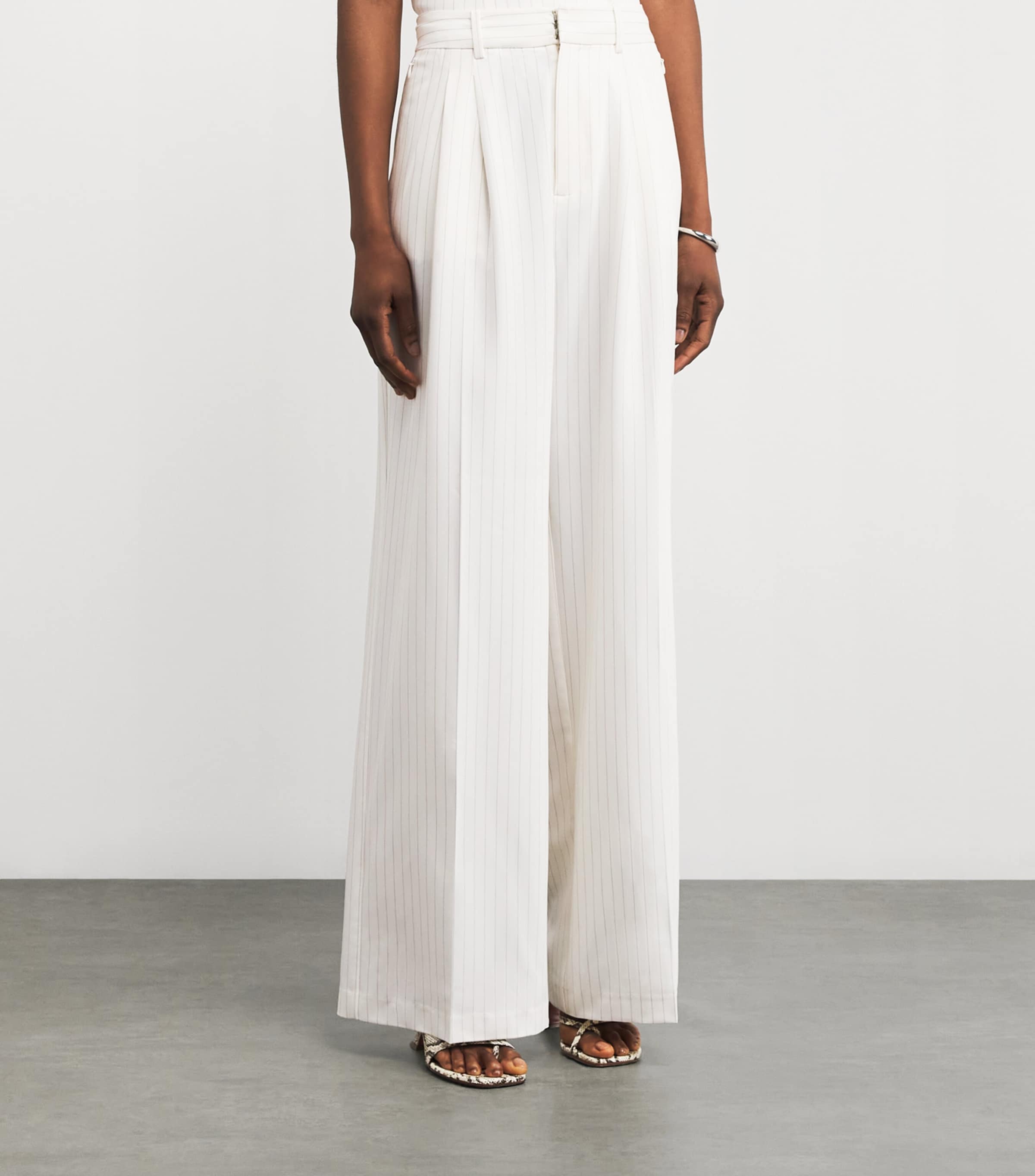 Stripe Essential Suiting Trousers CHESTNUT PIN STRIPE Image 3