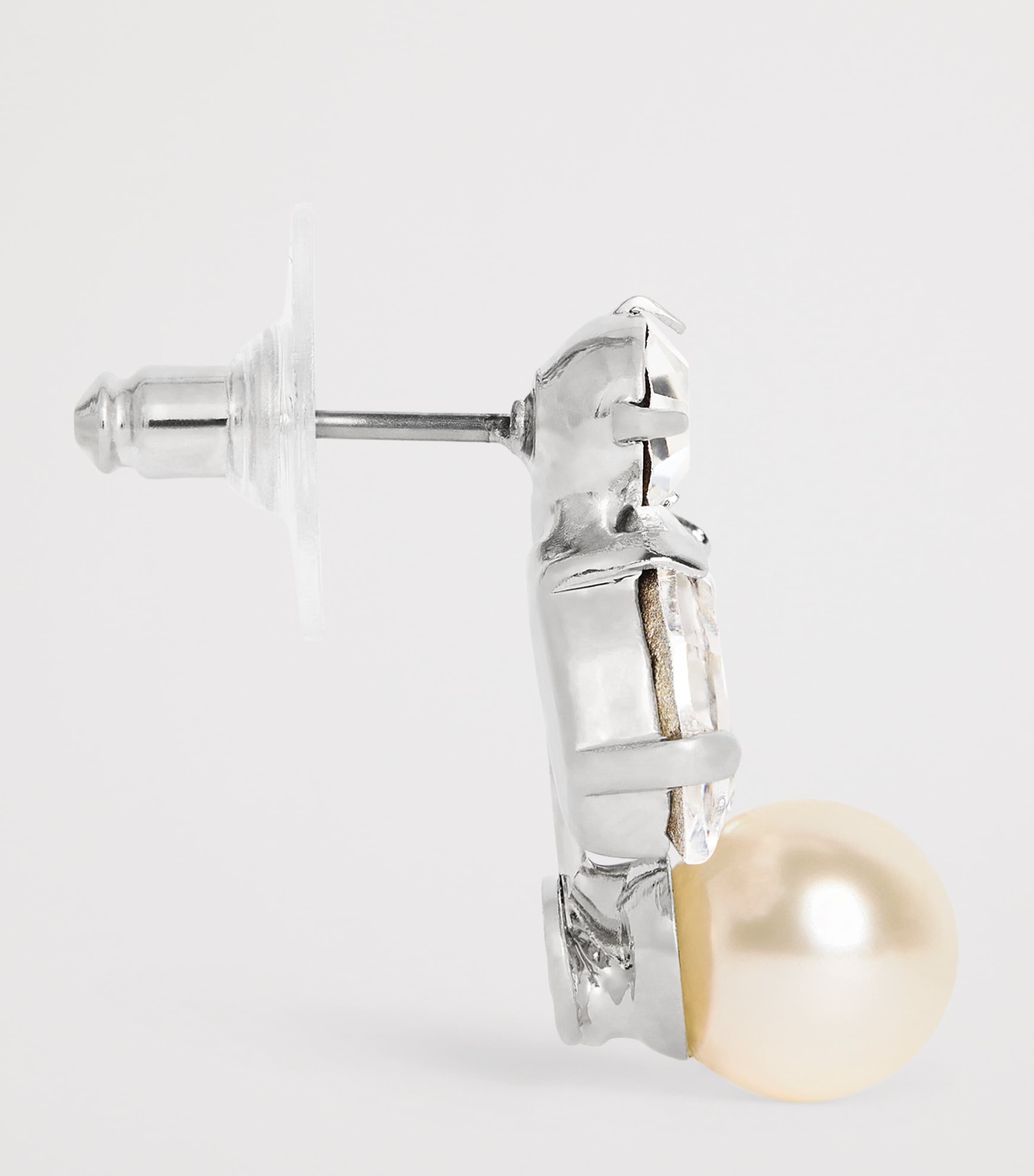 Jennifer Behr Embellished Crystal Pearl Kaide Earrings Crystal Pearl Image 4