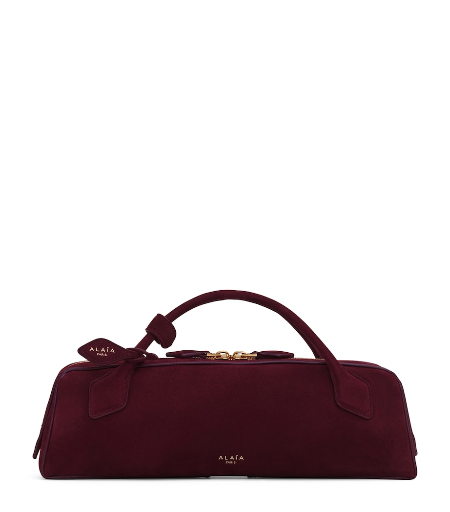 Suede Le Teckel Top-Handle Bag ROUGE GRENAT Image 1