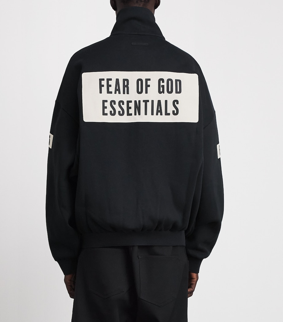 FEAR OF GOD ESSENTIALS Mens Logo Track Jacket Vintage Black Image 5