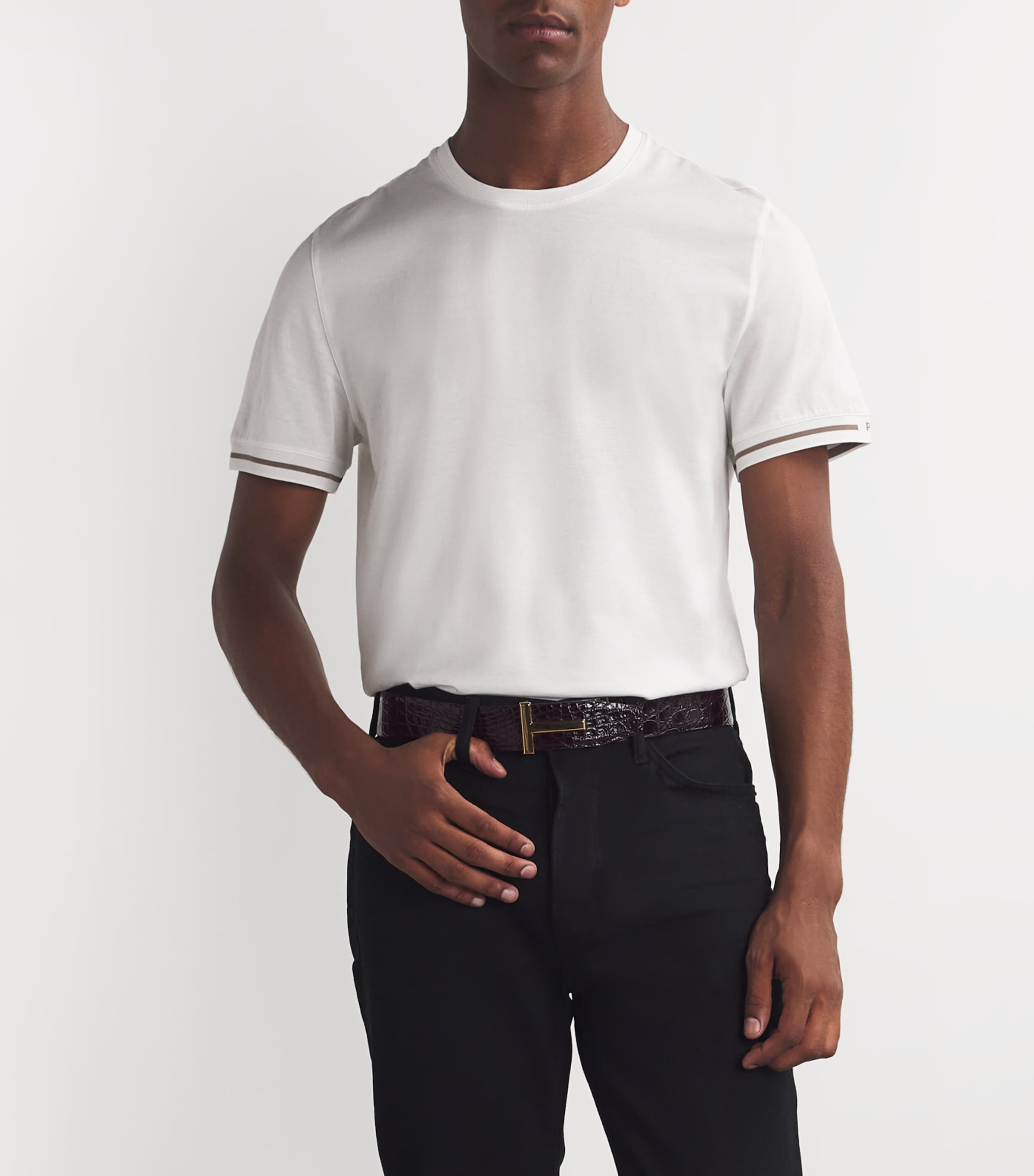TOM FORD Leather Reversible T Icon Belt | Harrods UK