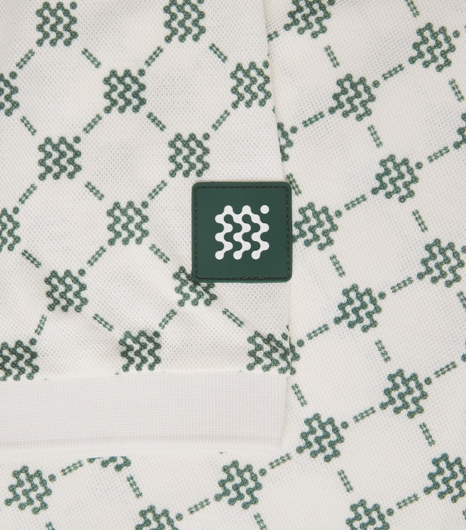Manors Mens Piqué Monogram GOAT Polo Shirt Pebble Image 6