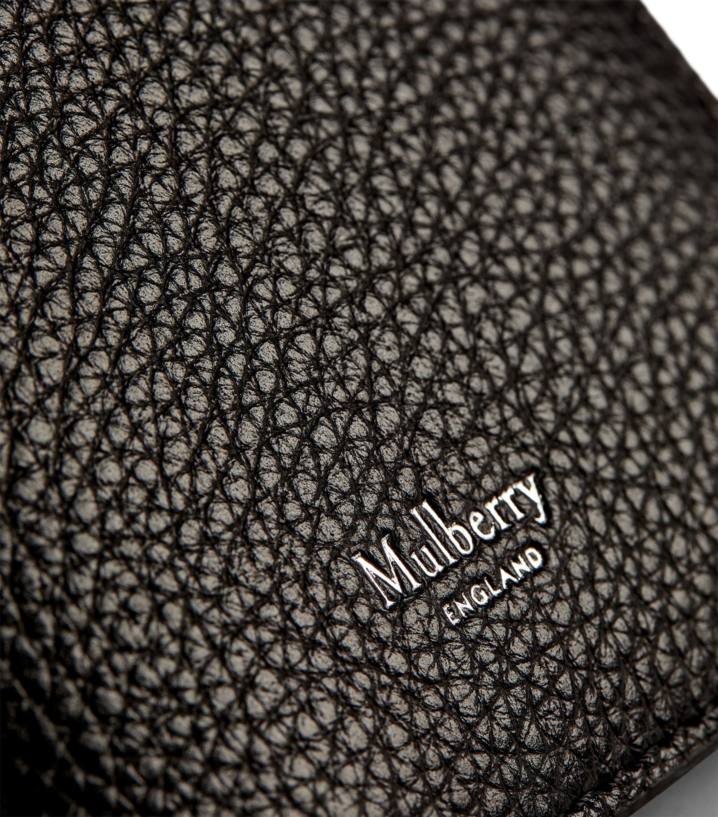 Grained Leather Passport Holder BLACK Image 6