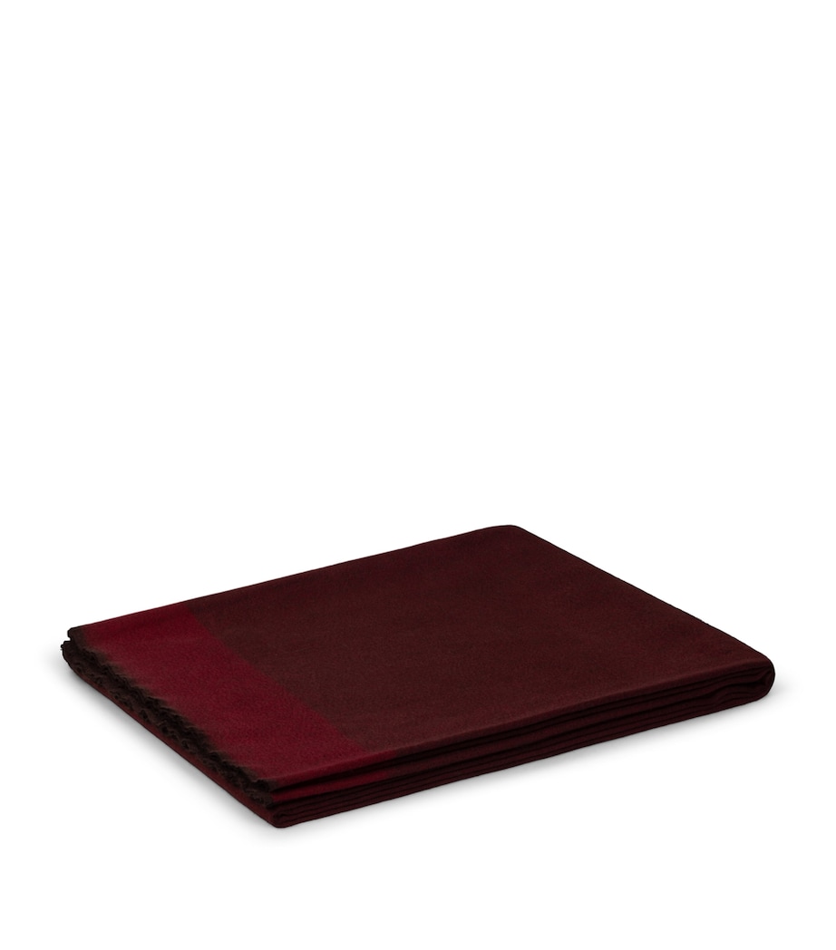 Begg x Co Cashmere Arran Border Throw (150cm x 200cm) Chocolate Wine Image 4
