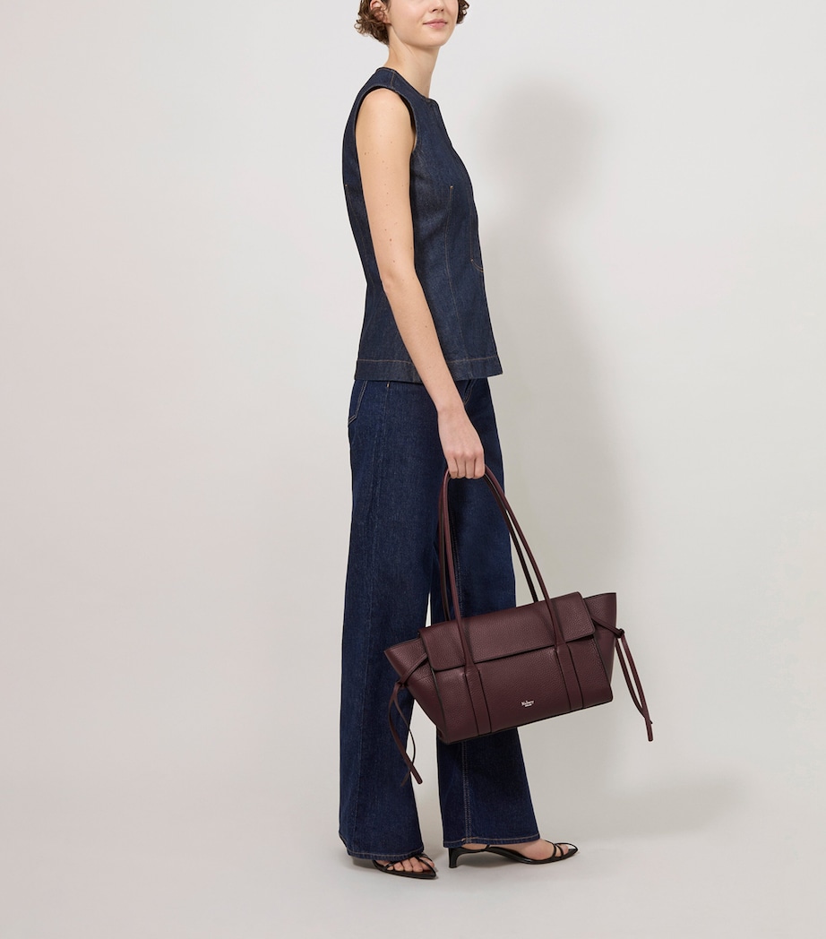 Mulberry Small Leather Soft Bayswater Shoulder Bag Black Cherry Image 2