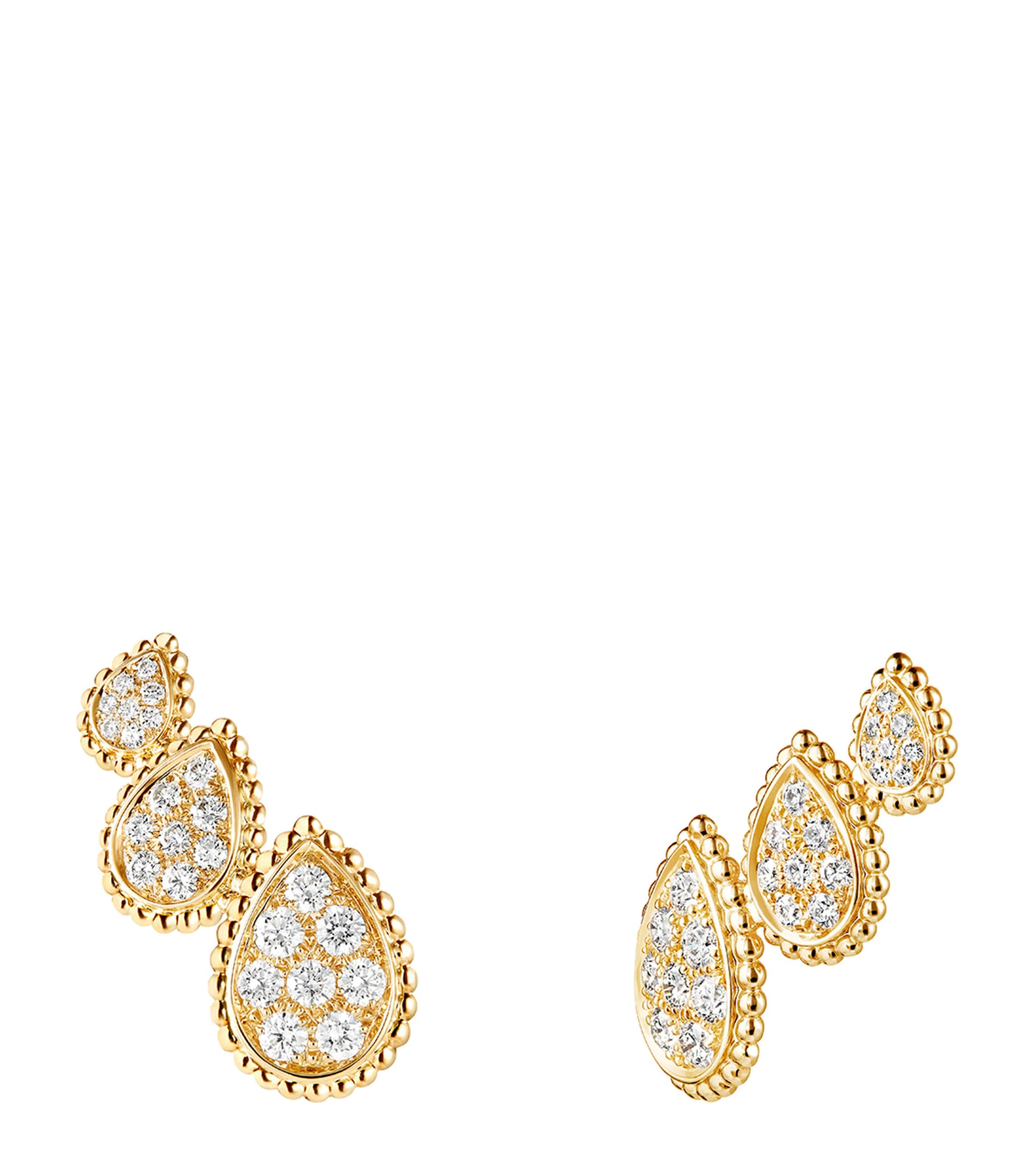Yellow Gold and Diamond Serpent Bohème Three Motifs Earrings YELLOW Image 2