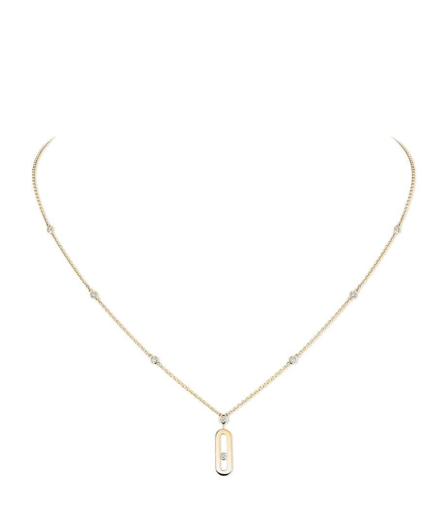 Messika Move Uno Yellow Gold and Diamond Necklace (0.13ct) Yellow Gold Image 1
