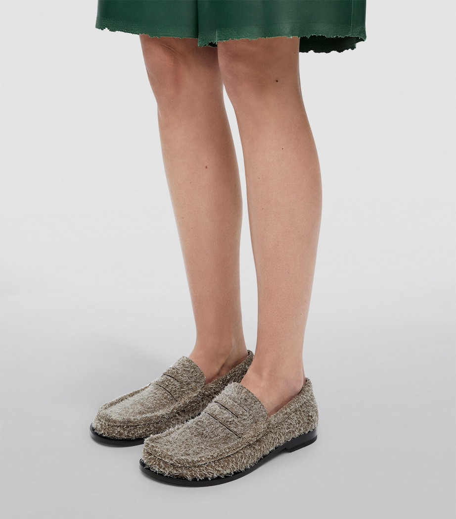 Brushed Suede Campo Loafers KHAKI GREEN Image 2