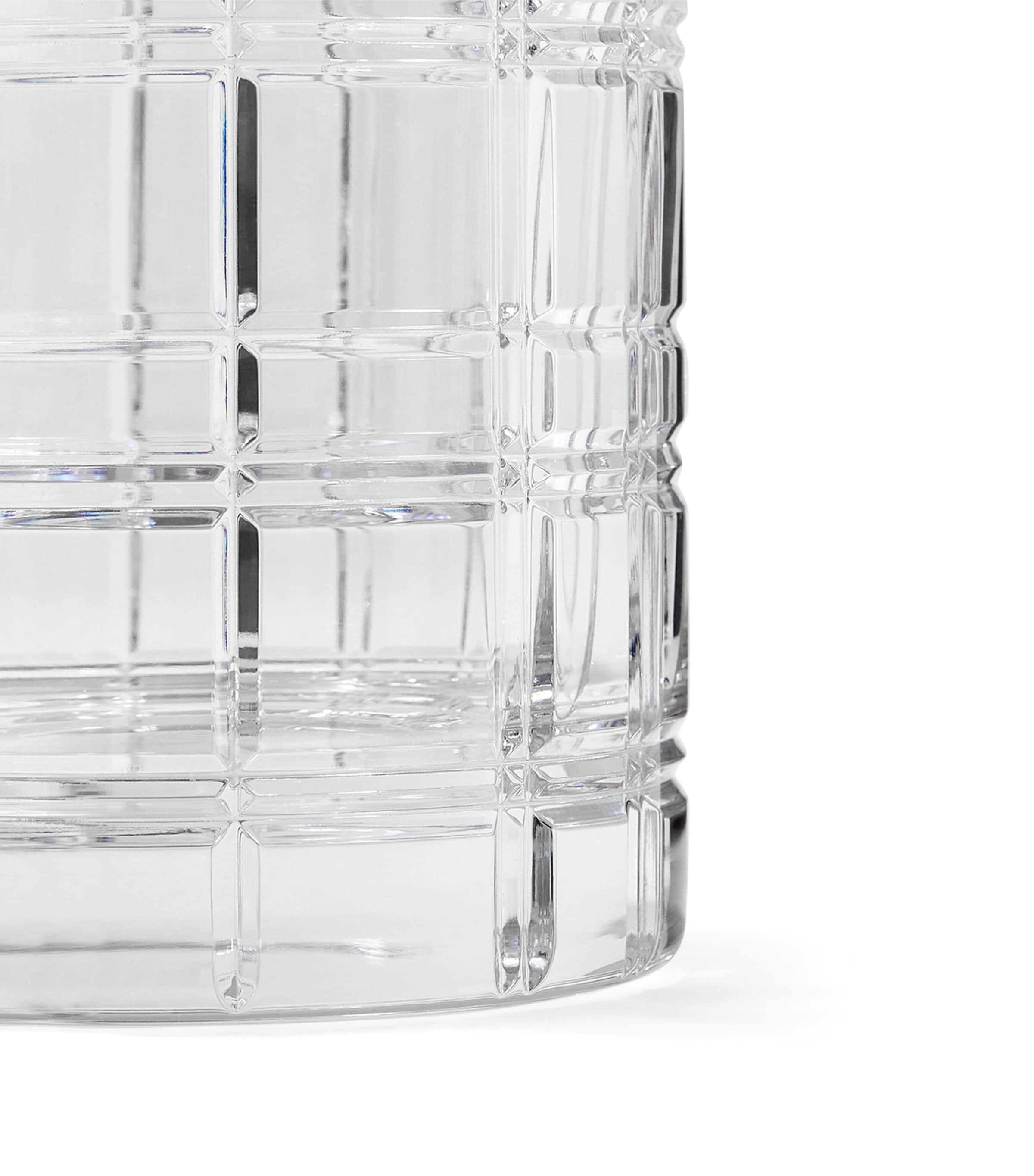 Small Hudson Plaid Vase (25cm) CLEAR Image 3