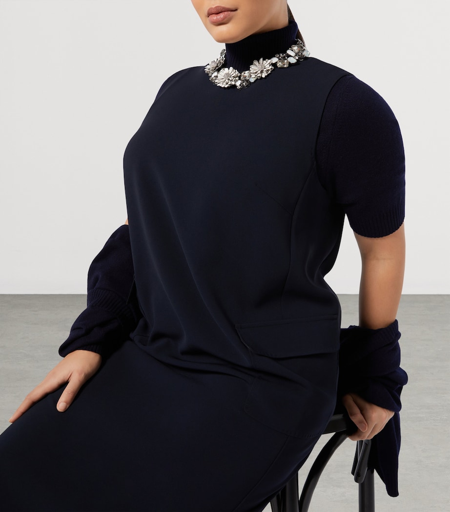 Crystal-Embellished Yser Flower Necklace WHITE Image 2