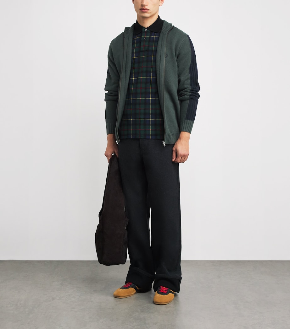 Cotton-Wool Zip-Up Cardigan X89 COURT GREEN Image 2