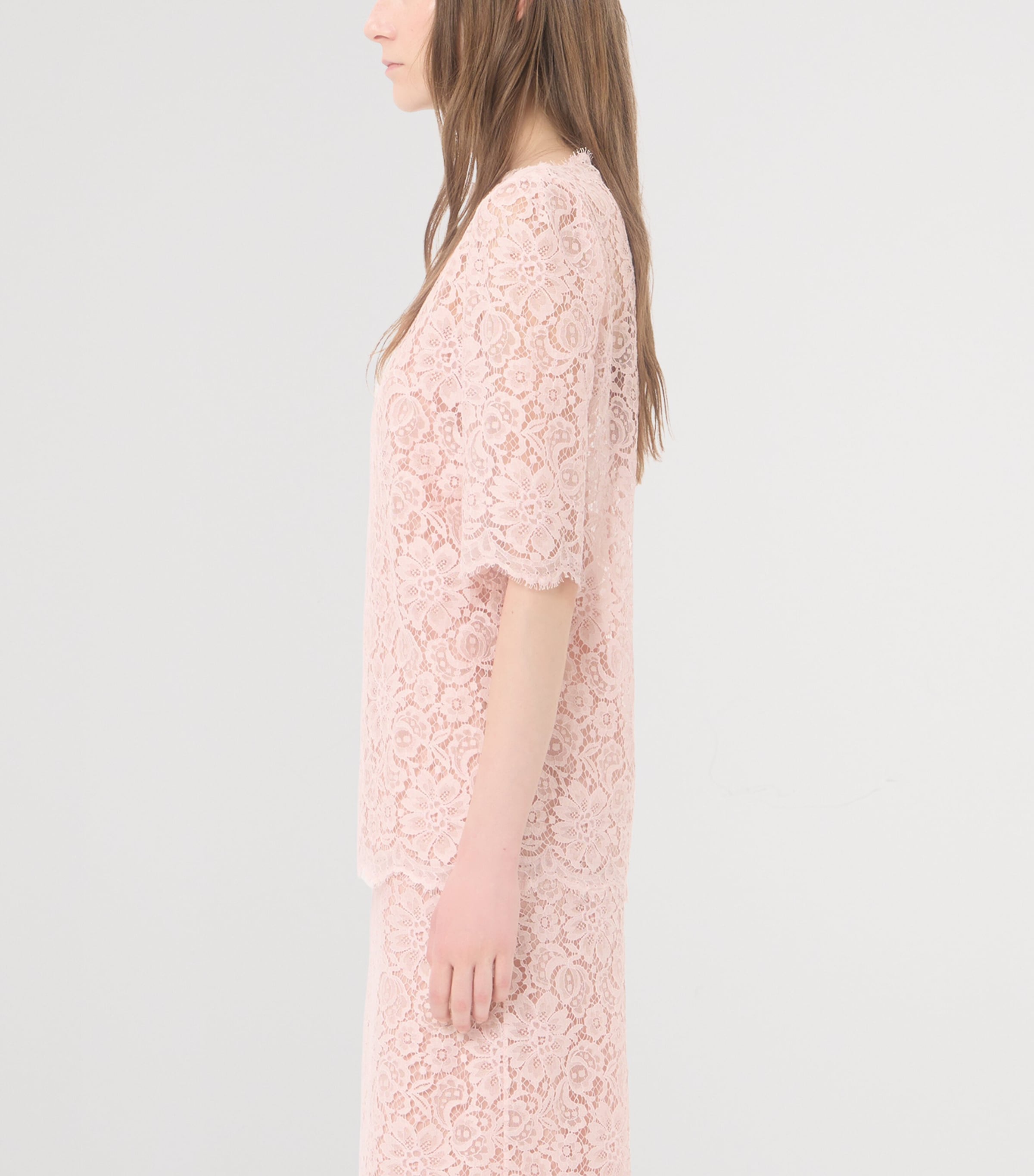 Valentino Womens Lace Boat-Neck Blouse Image 4