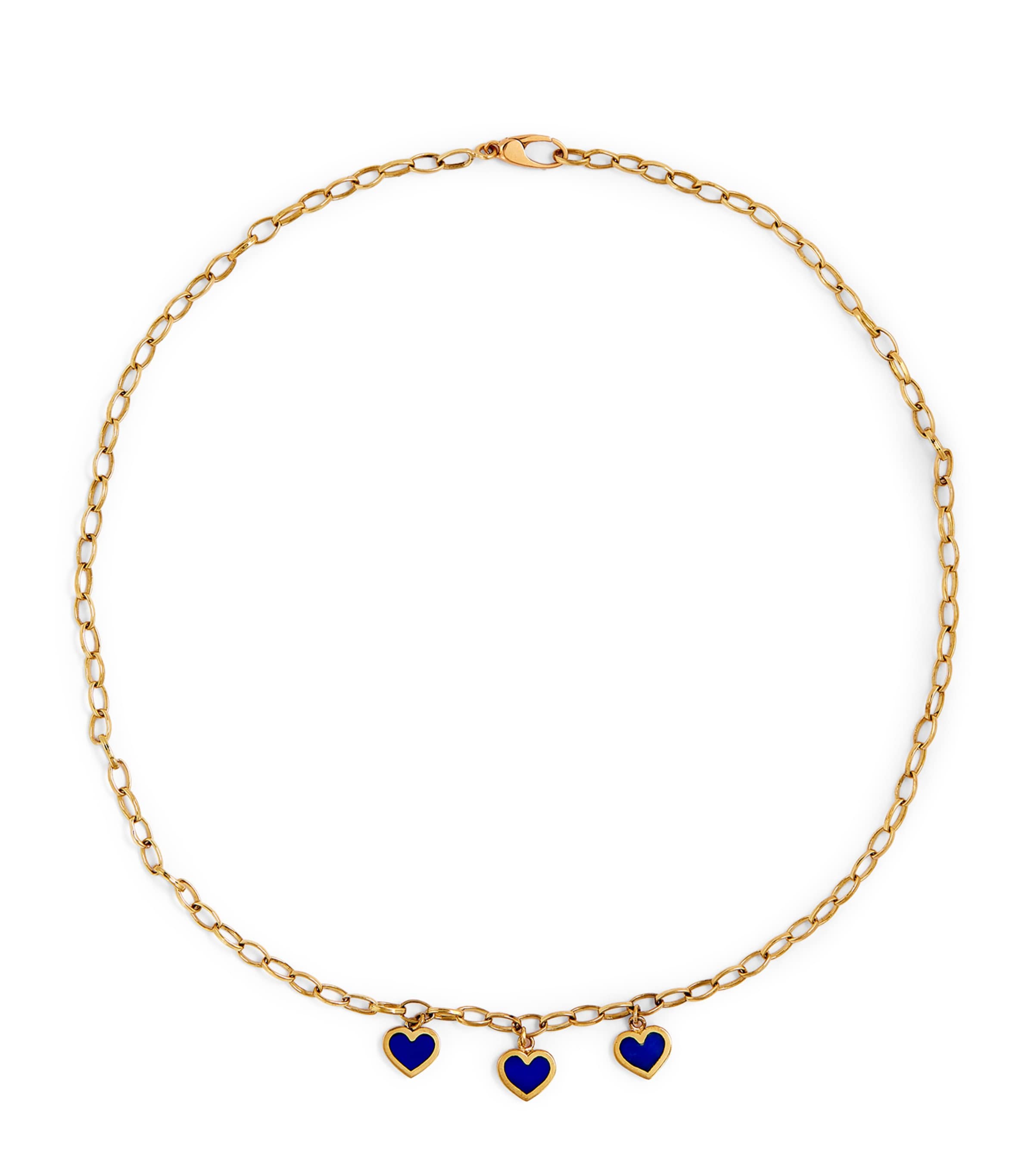 Shop Jennifer Meyer Yellow Gold And Lapis Edith Necklace