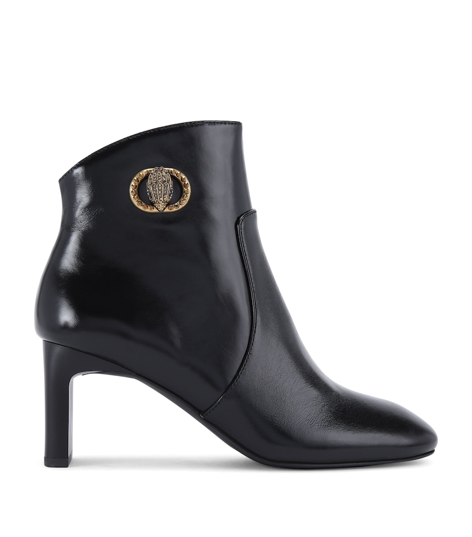 Leather Square-Toe Chelsea Boots BLACK Image 1