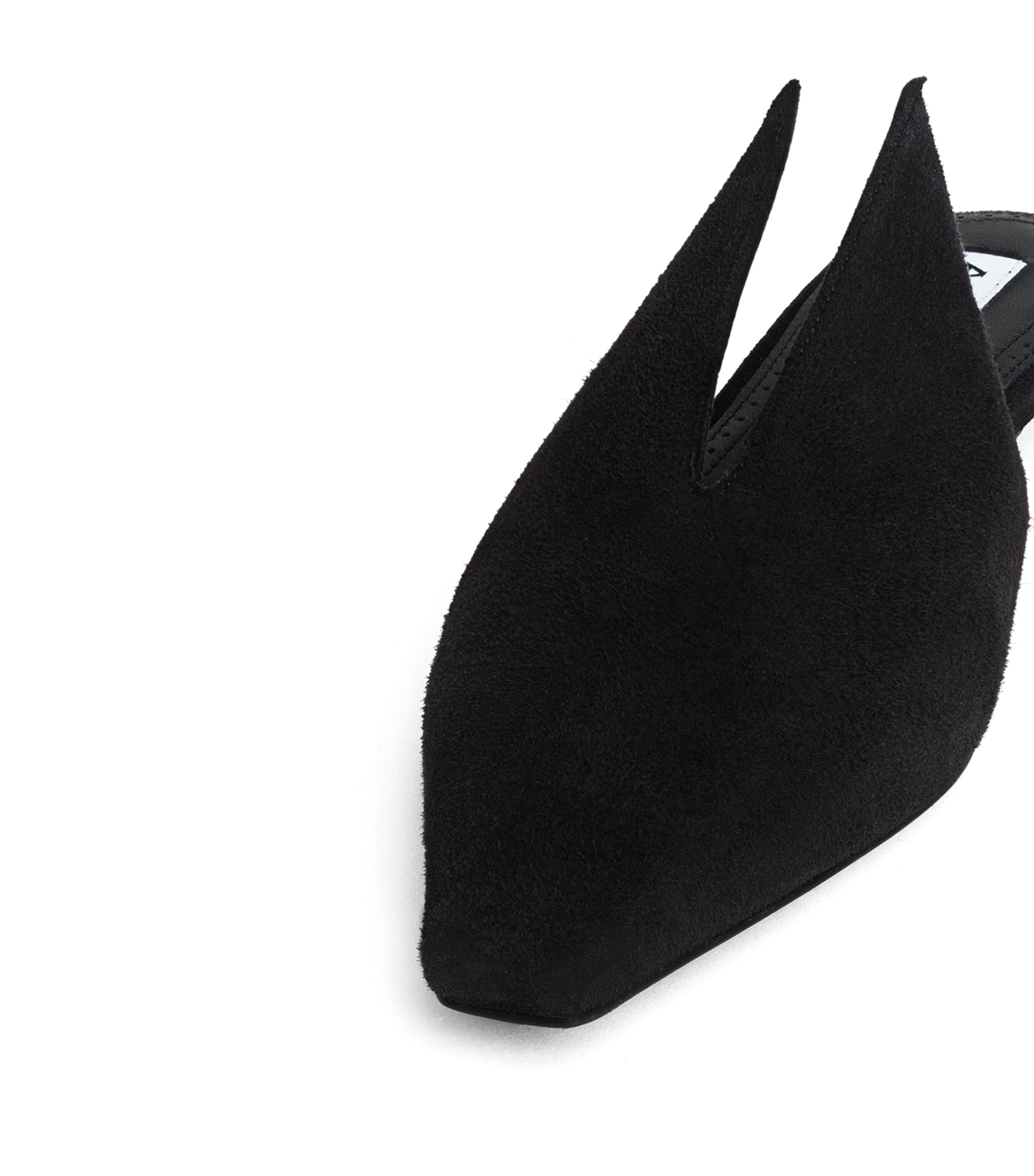 Alaïa Suede Pointy Mules 25 Black Image 4