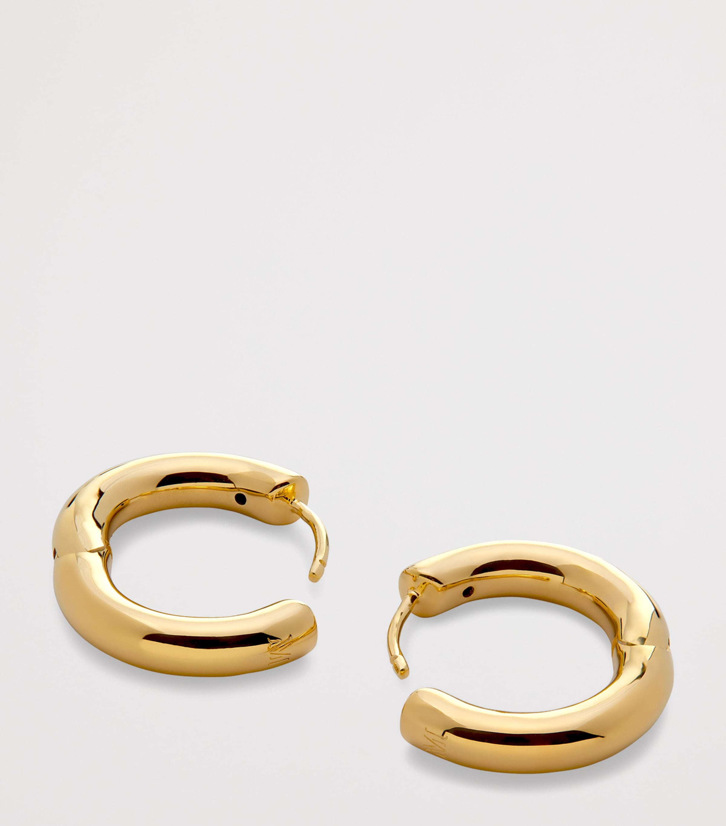 Monica Vinader Small Gold Vermeil Essential Hoop Earrings Gold Vermeil Image 3
