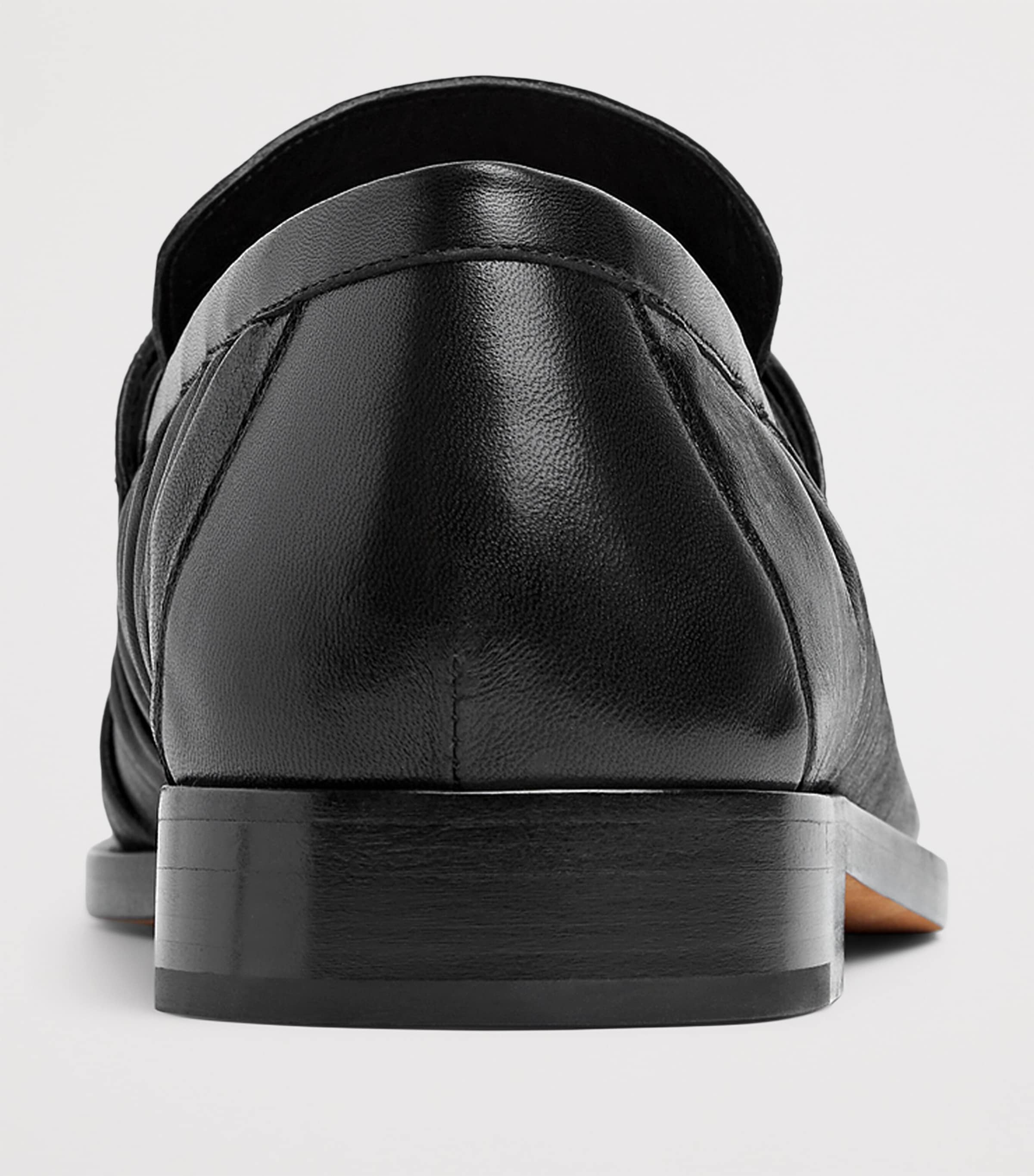 Leather Crinkled-Effect Loafers 1000 Image 4