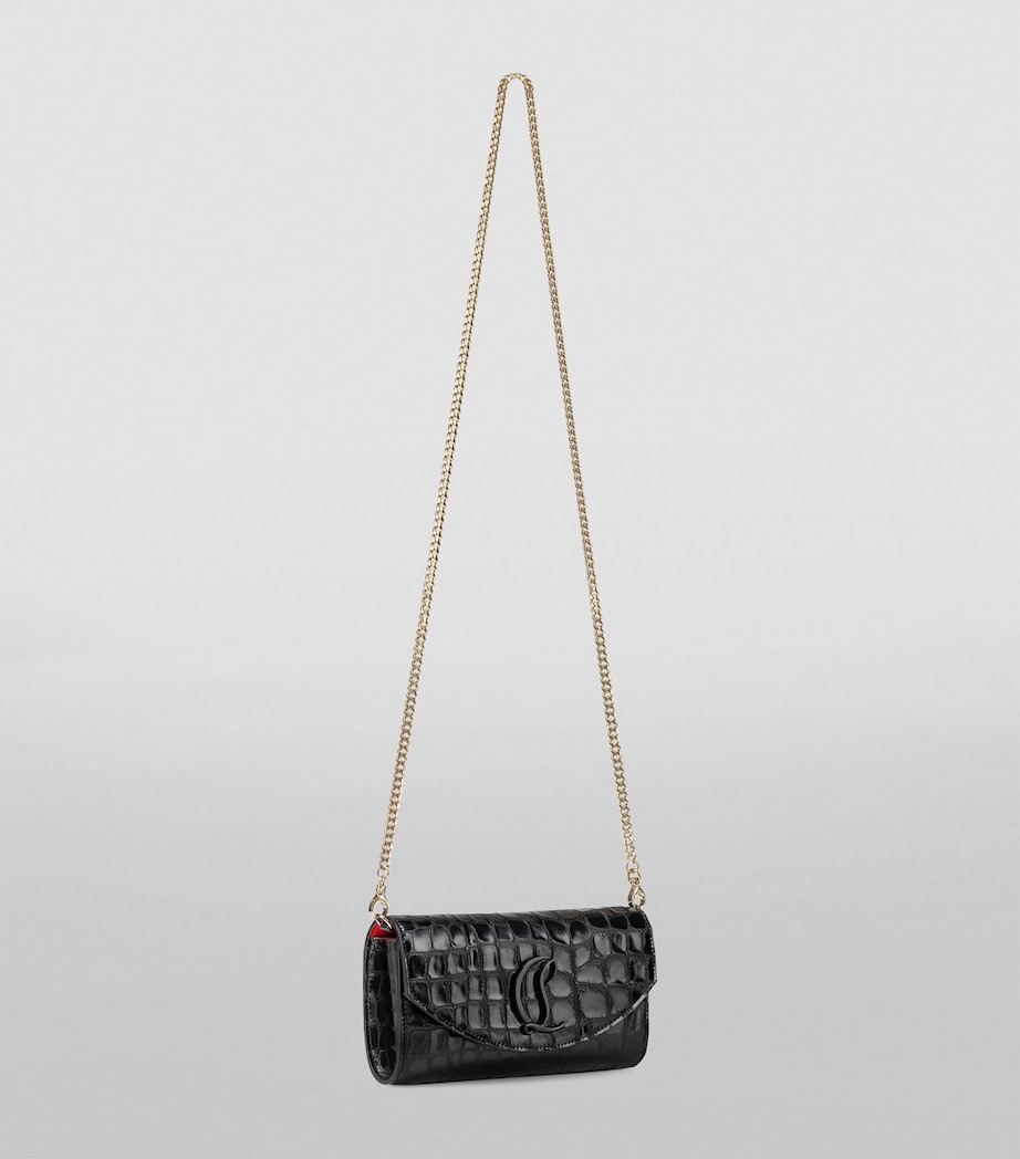 Loubi54 Croc-Embossed Leather Clutch Bag CM53 Image 2