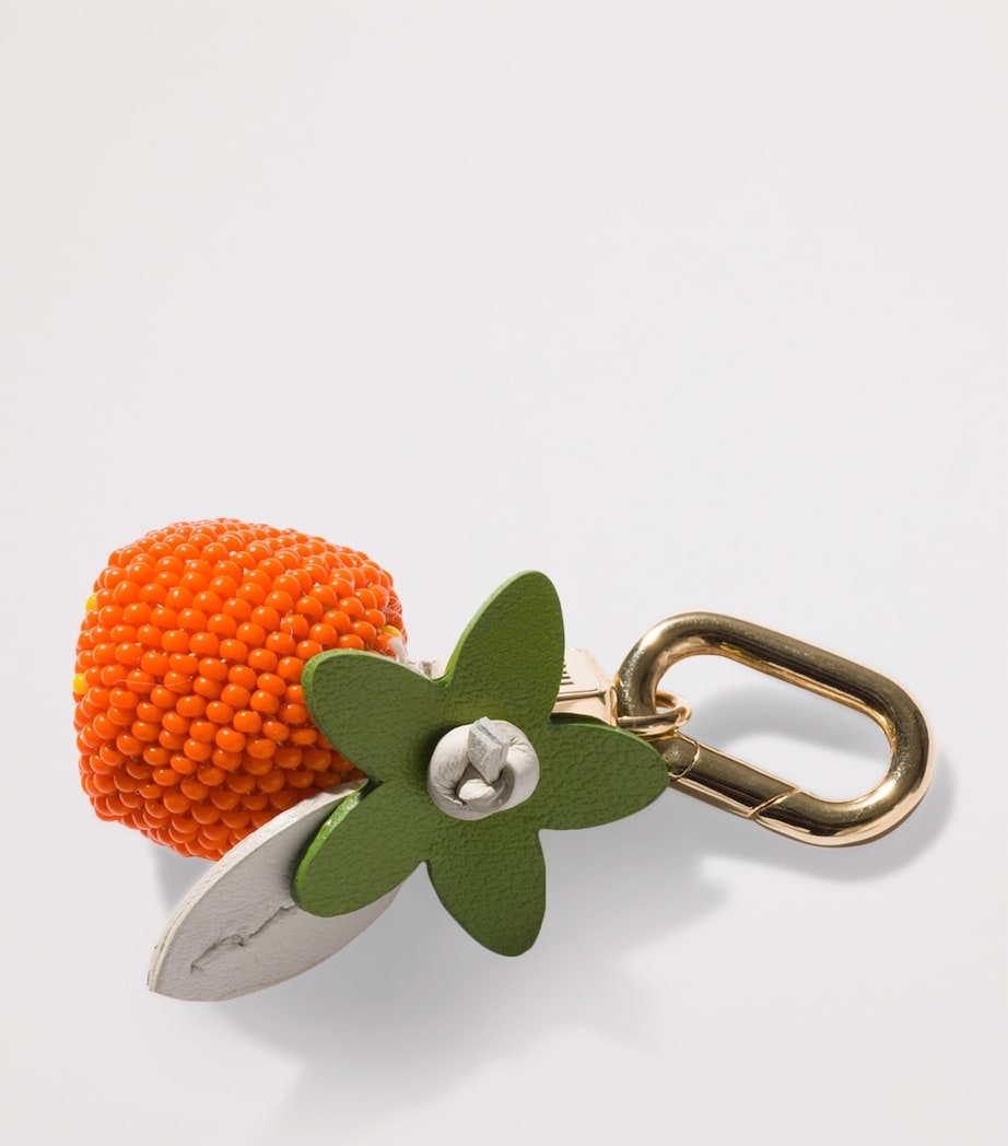 Miu Miu Beaded Orange Keyring Orange Image 2