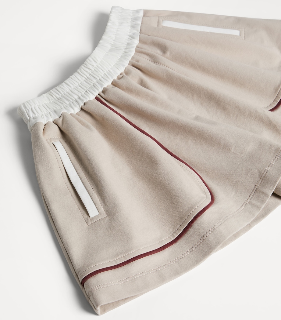Brunello Cucinelli Kids Womens Contrast-Trim Bermuda Shorts (4-6 Years) Image 3