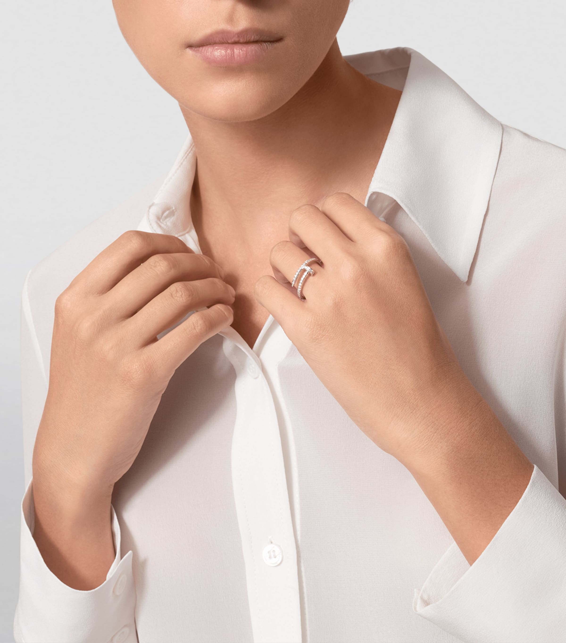 White Gold and Diamond Juste un Clou Ring WHITE GOLD Image 5