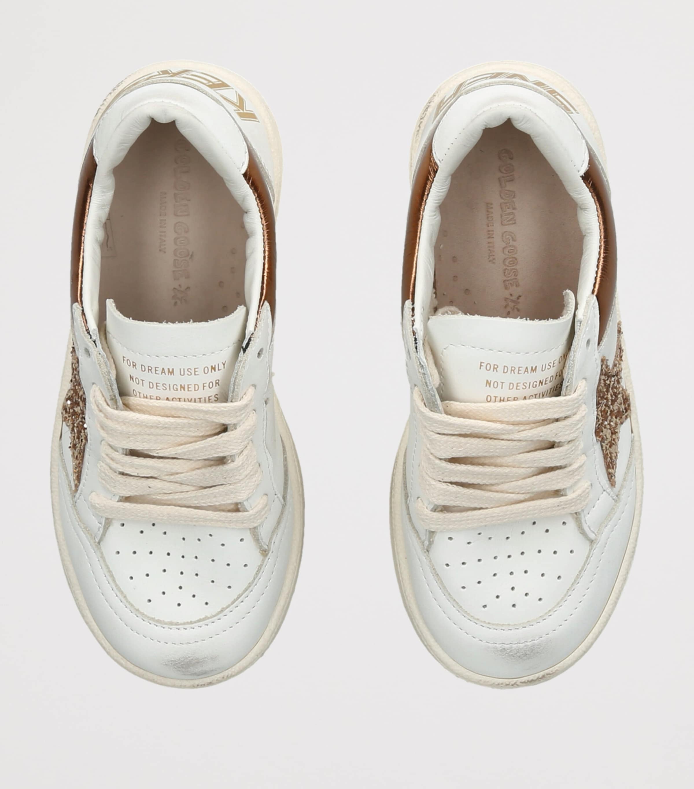 Golden Goose Leather Ball Star Sneakers Gold Comb Image 3