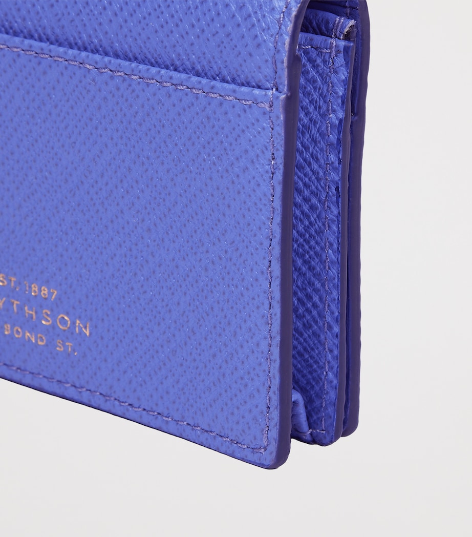 Smythson Calfskin Panama Folded Card Holder U Violet Image 4