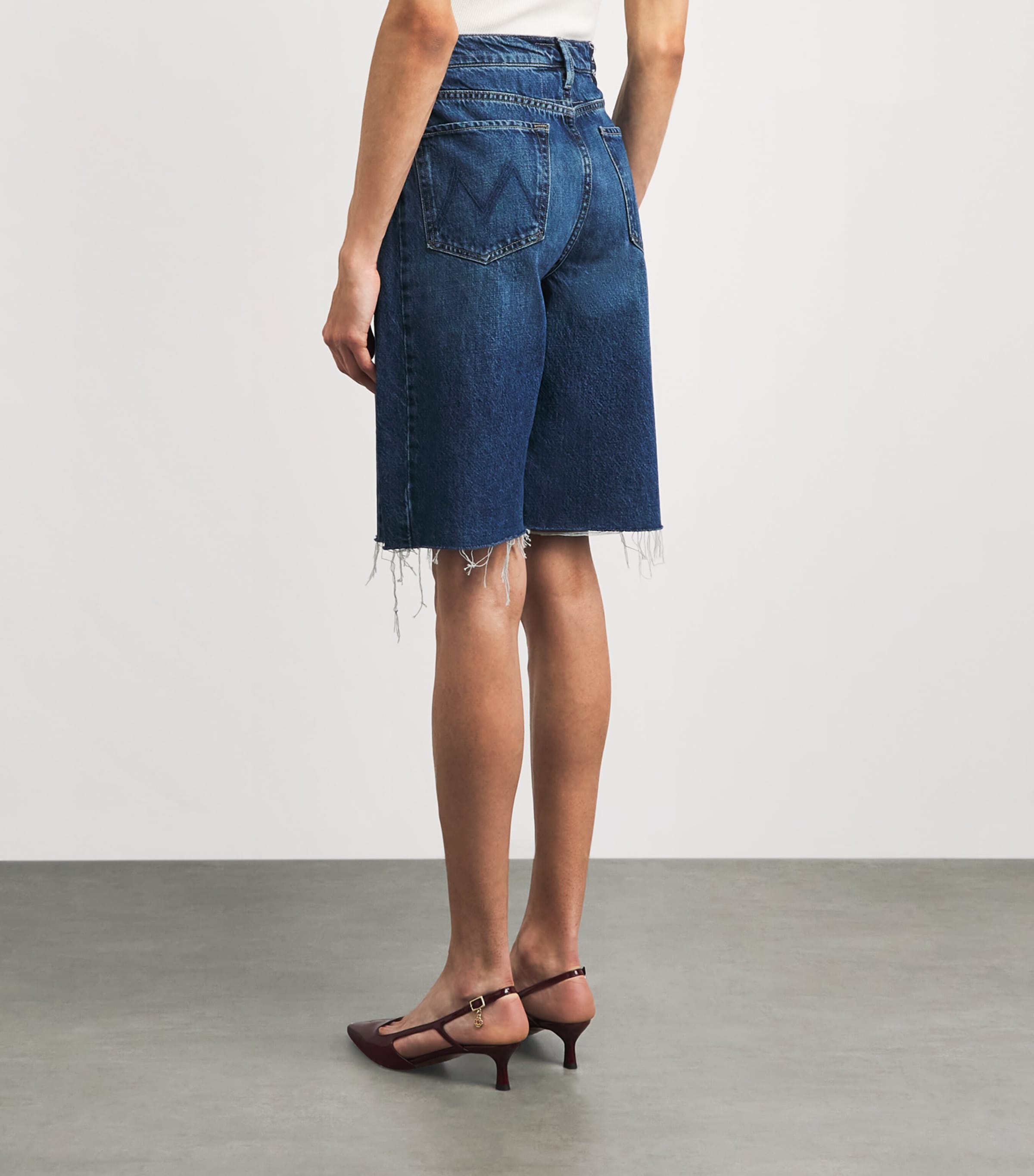 MOTHER Womens The Half-Pipe Denim Shorts Dybma Did You Brin Image 5