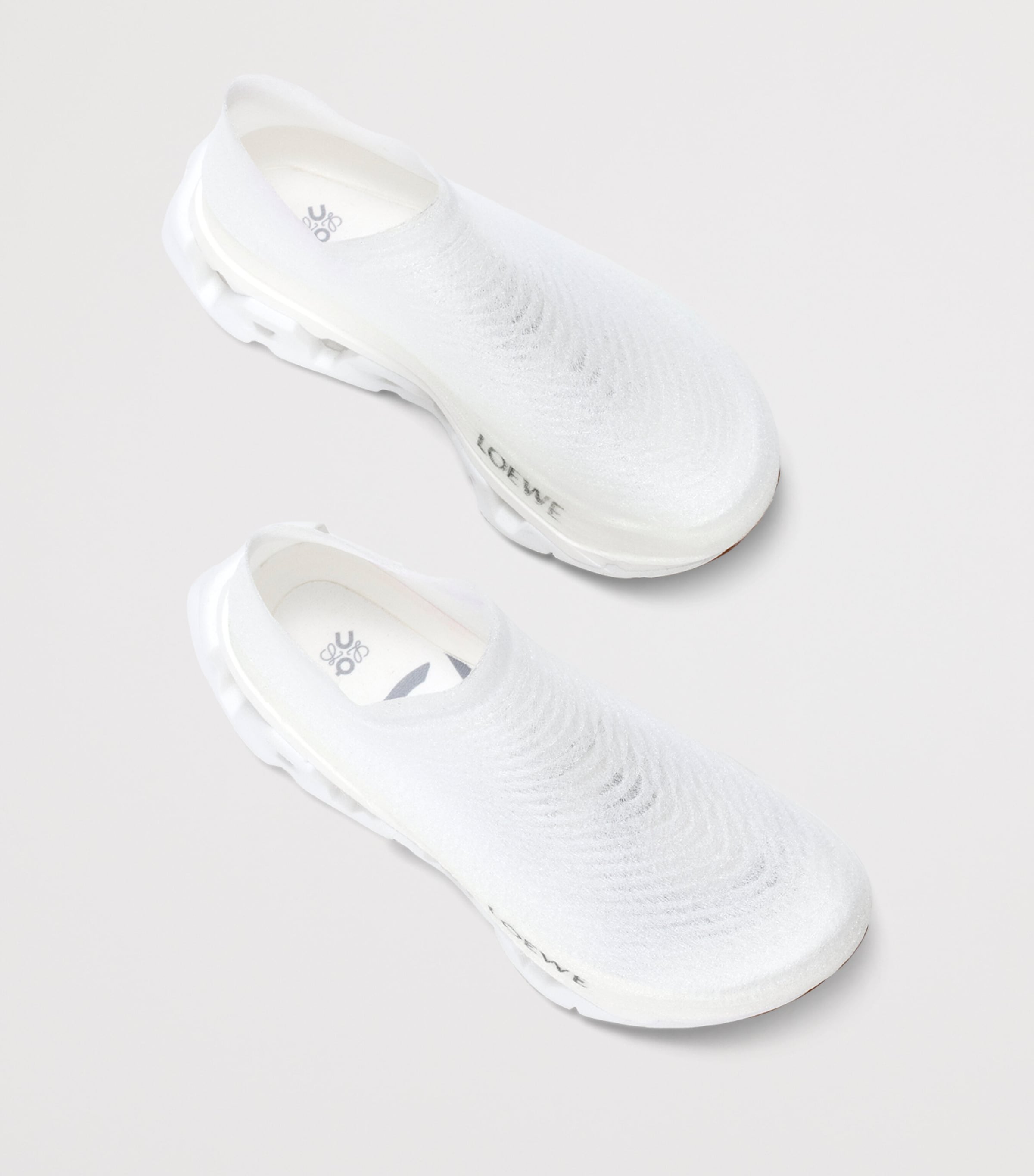 LOEWE Womens x On Lightspray Cloudmonster Sneakers White/silver Image 3