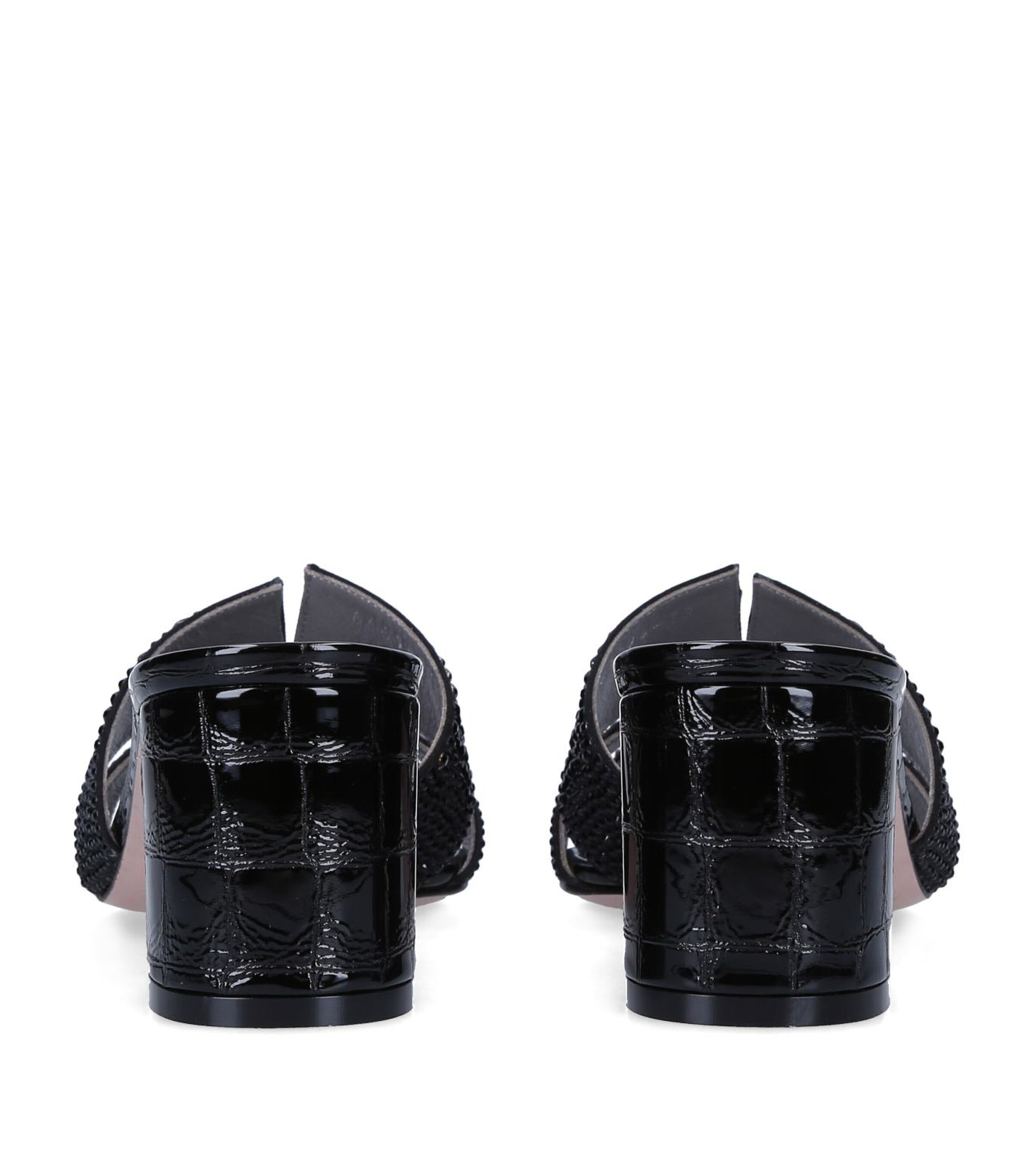 Gina Leather Orsay Mules 50 Black Image 2