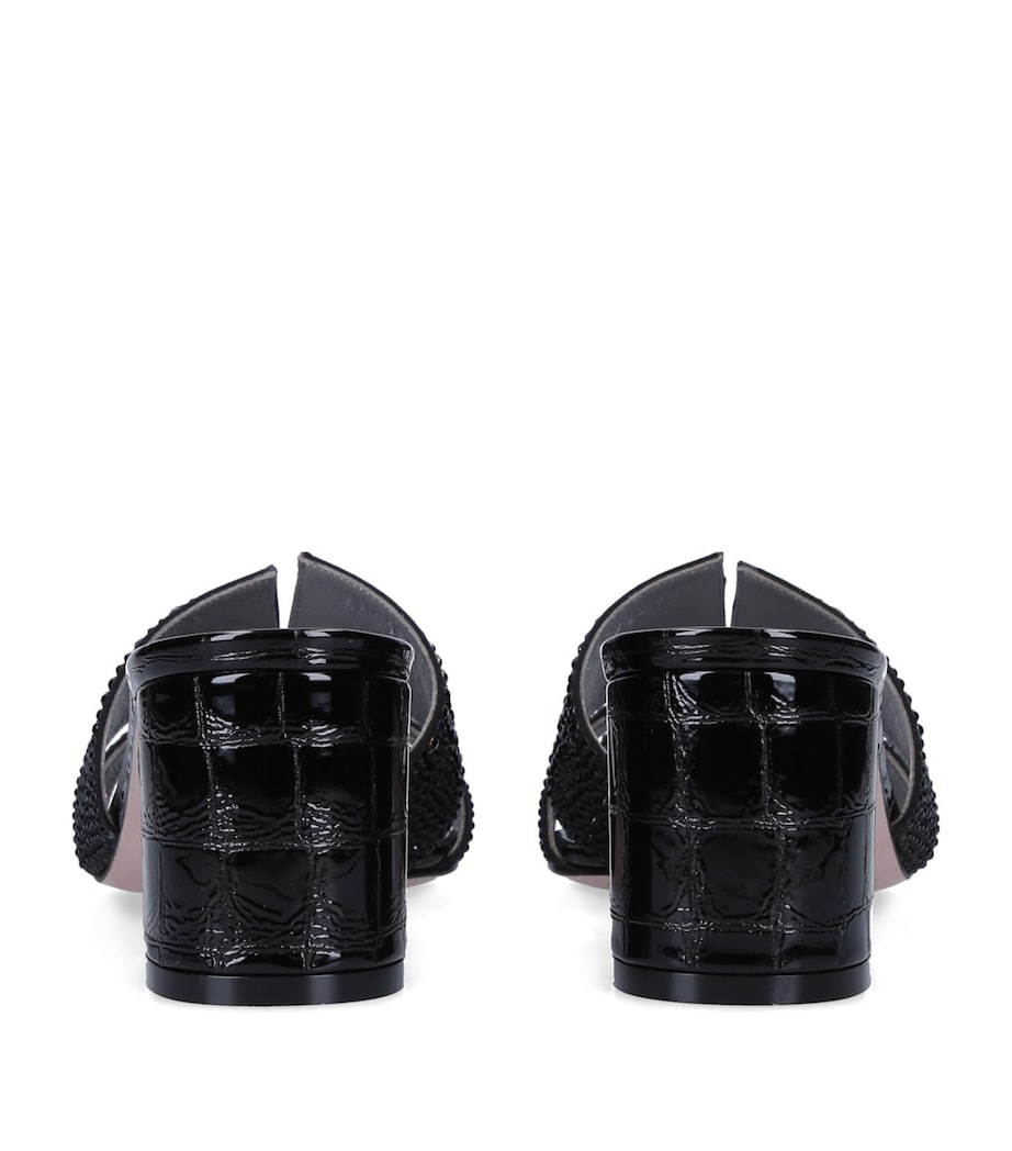 Gina Leather Orsay Mules 50 Black Image 2