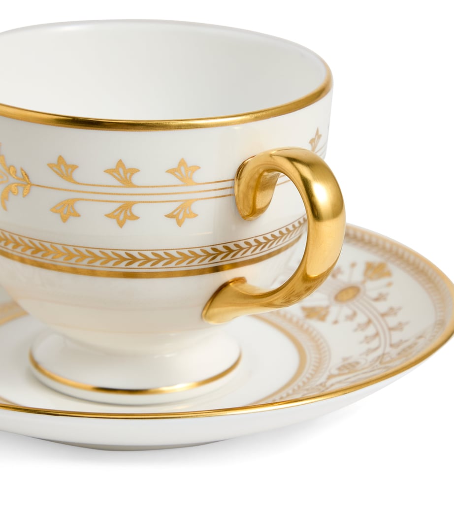 Bone China Bacchus Teacup and Saucer IVORY Image 4